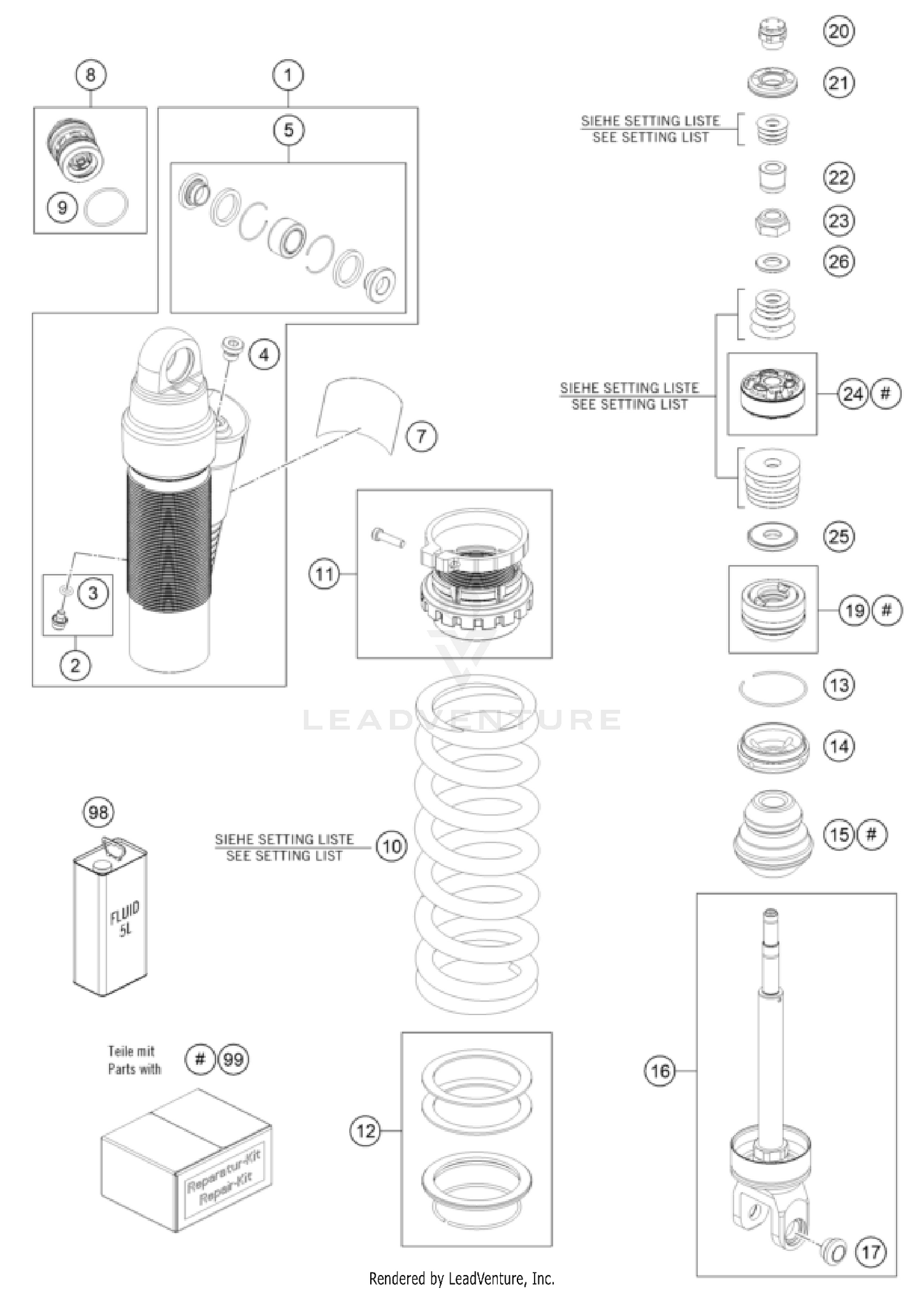 SHOCK ABSORBER DISASSEMBLED