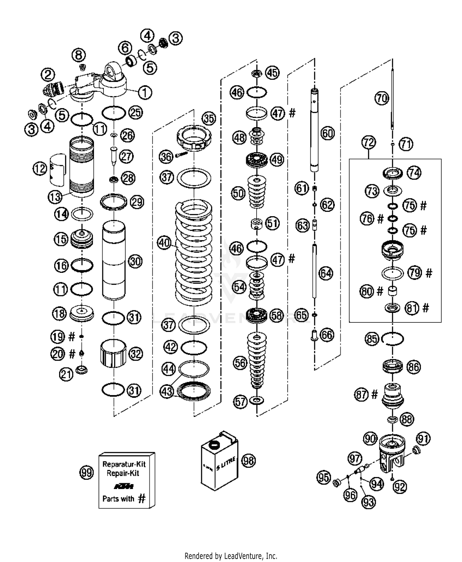 Shock Absorber Disassembled