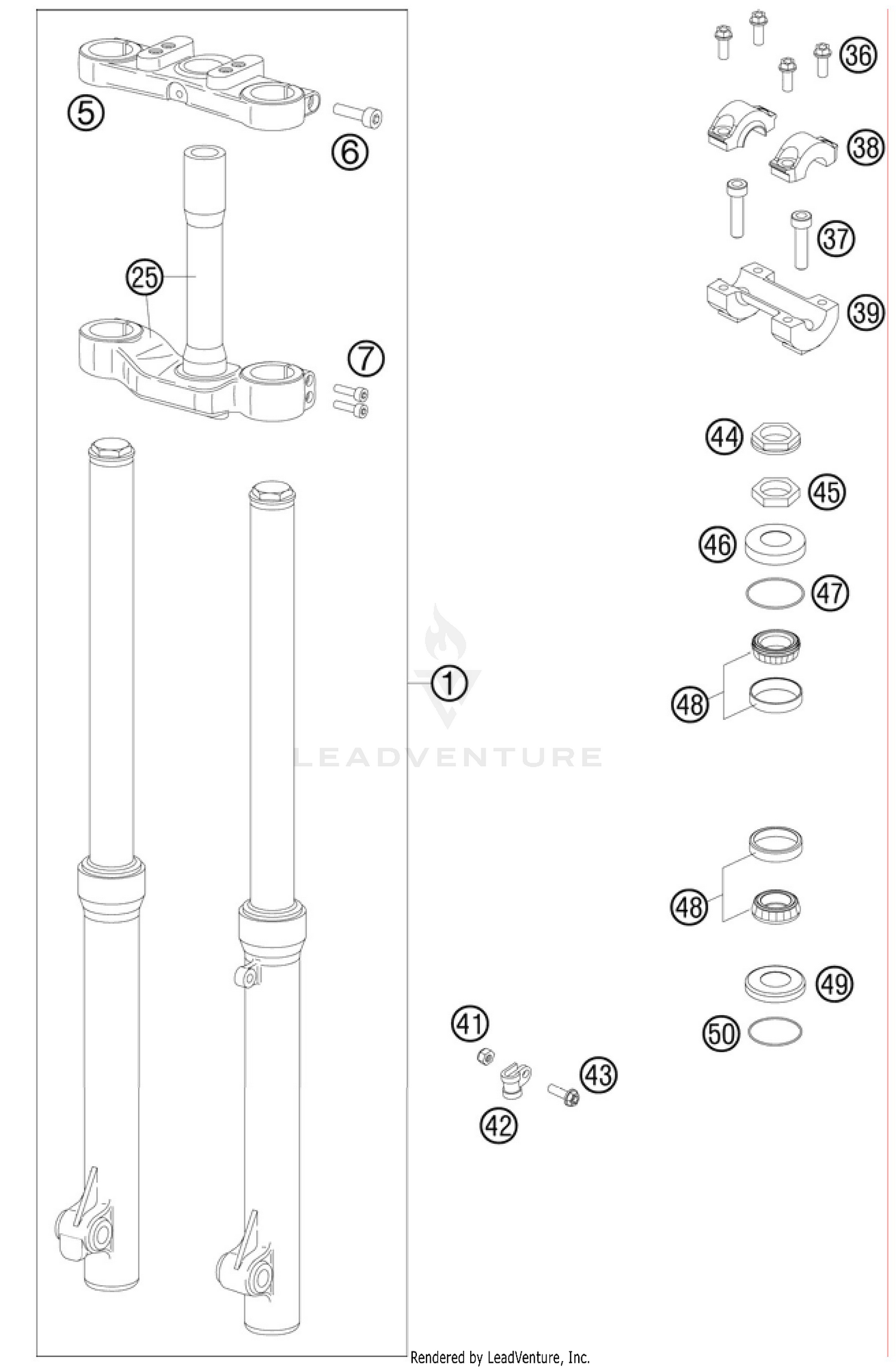 Front Fork, Triple Clamp