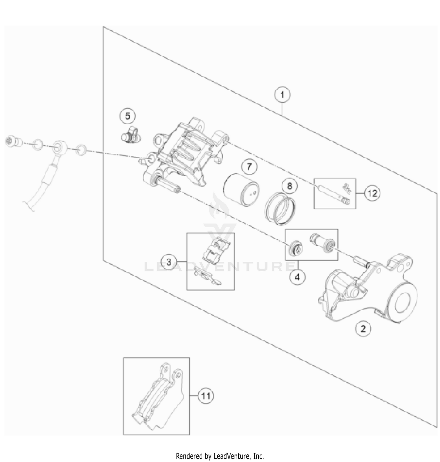 REAR BRAKE CALIPER