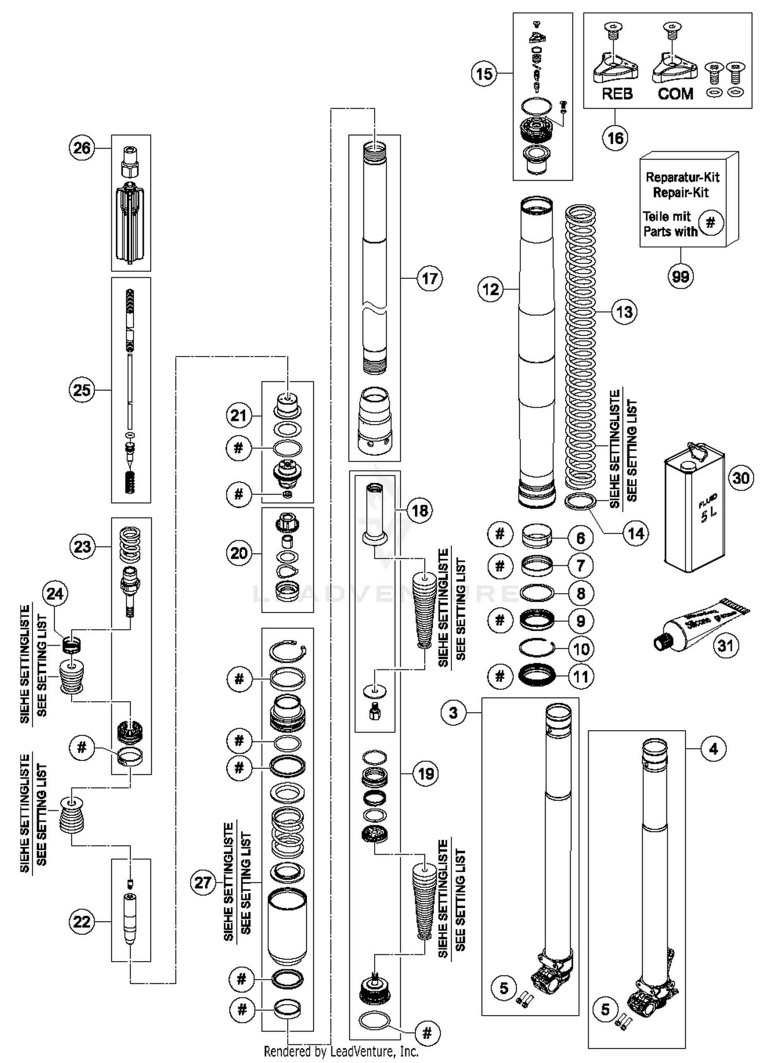 Front Fork Disassembled