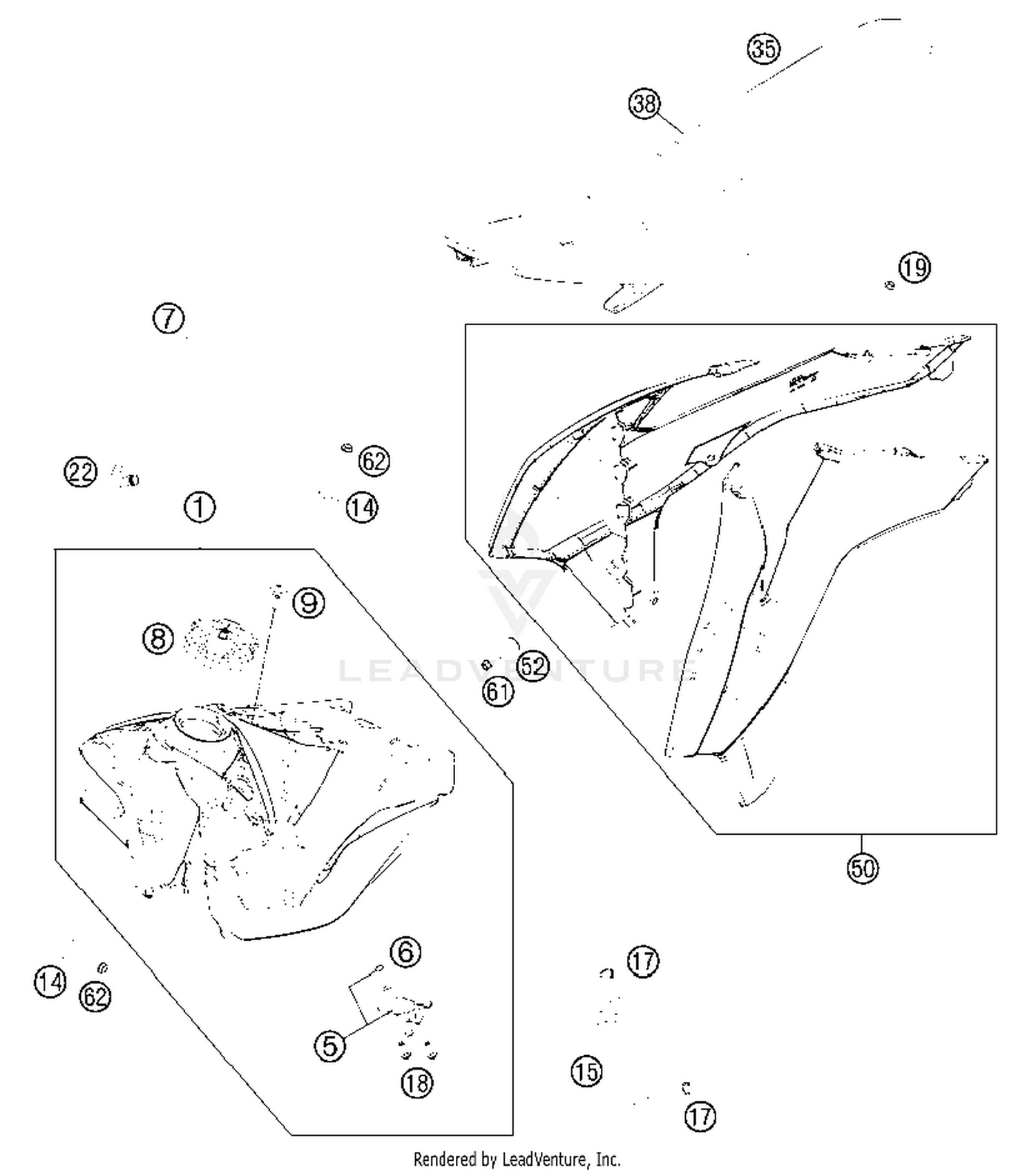 Tank, Seat, Cover