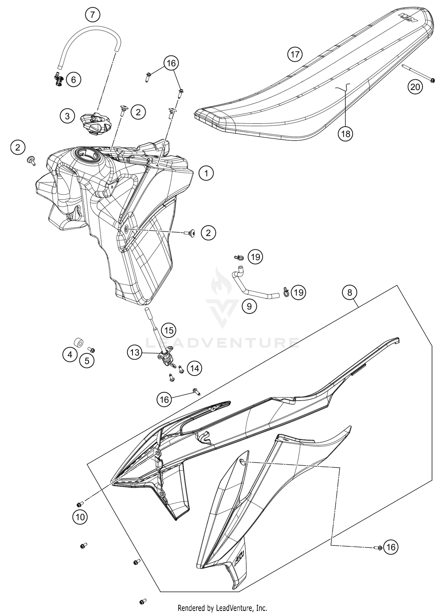 TANK, SEAT