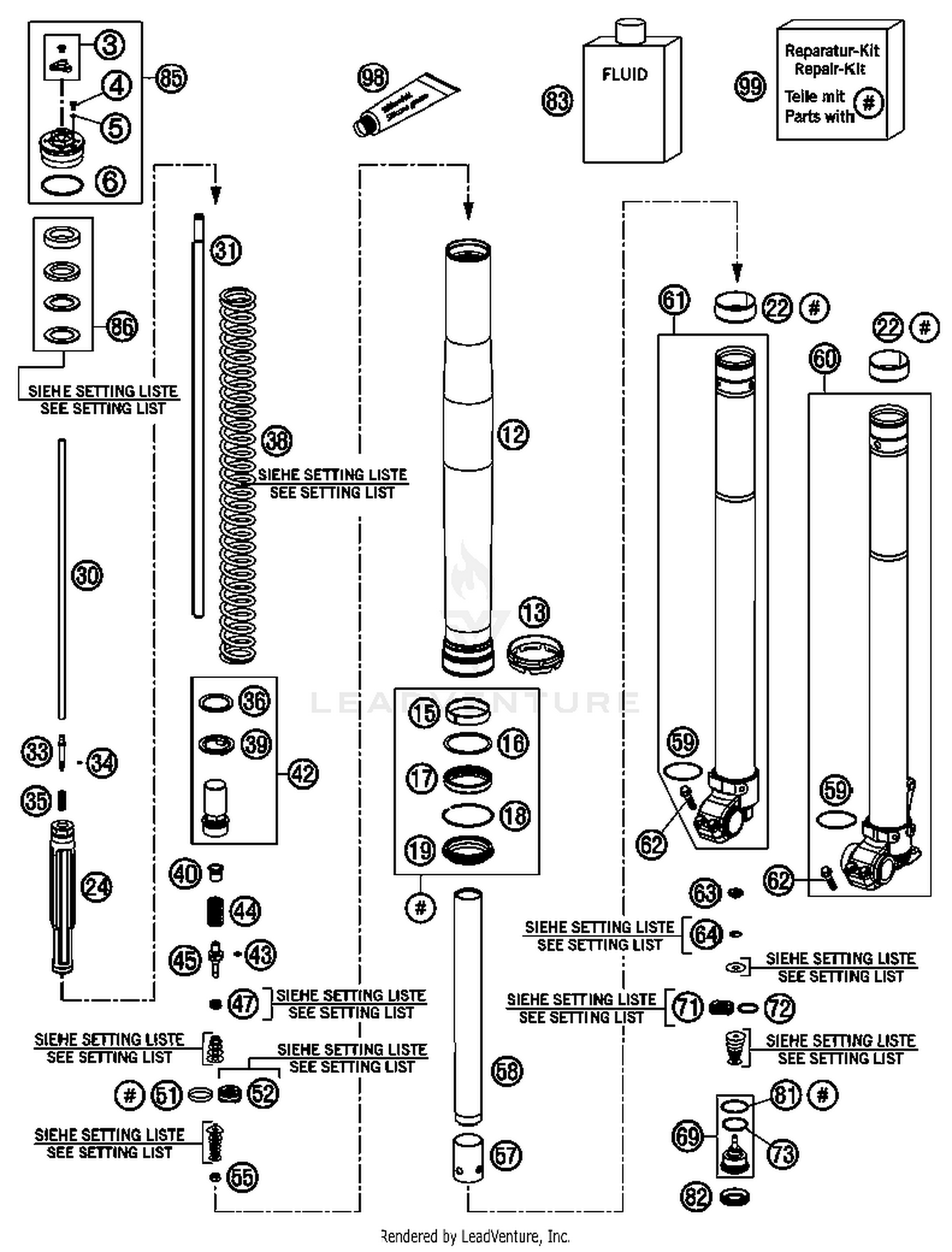 Front Fork Disassembled
