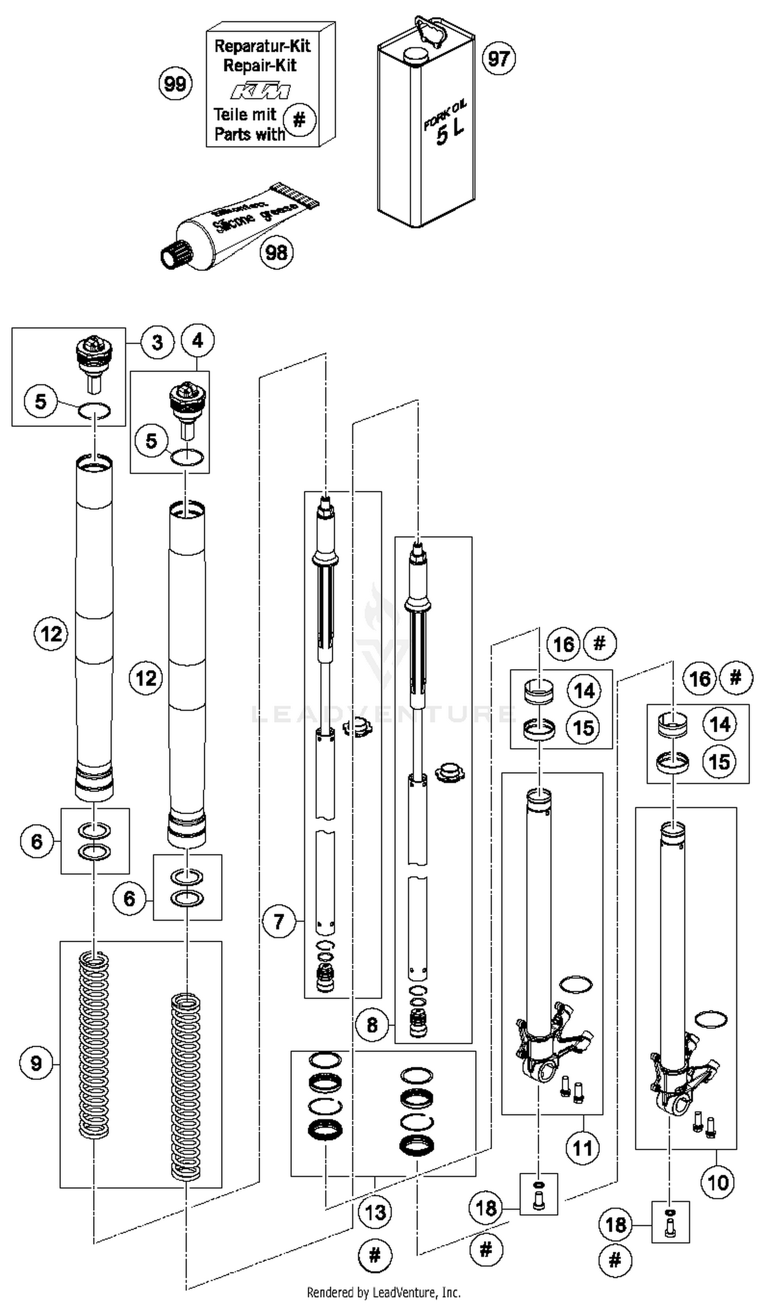 Front Fork Disassembled