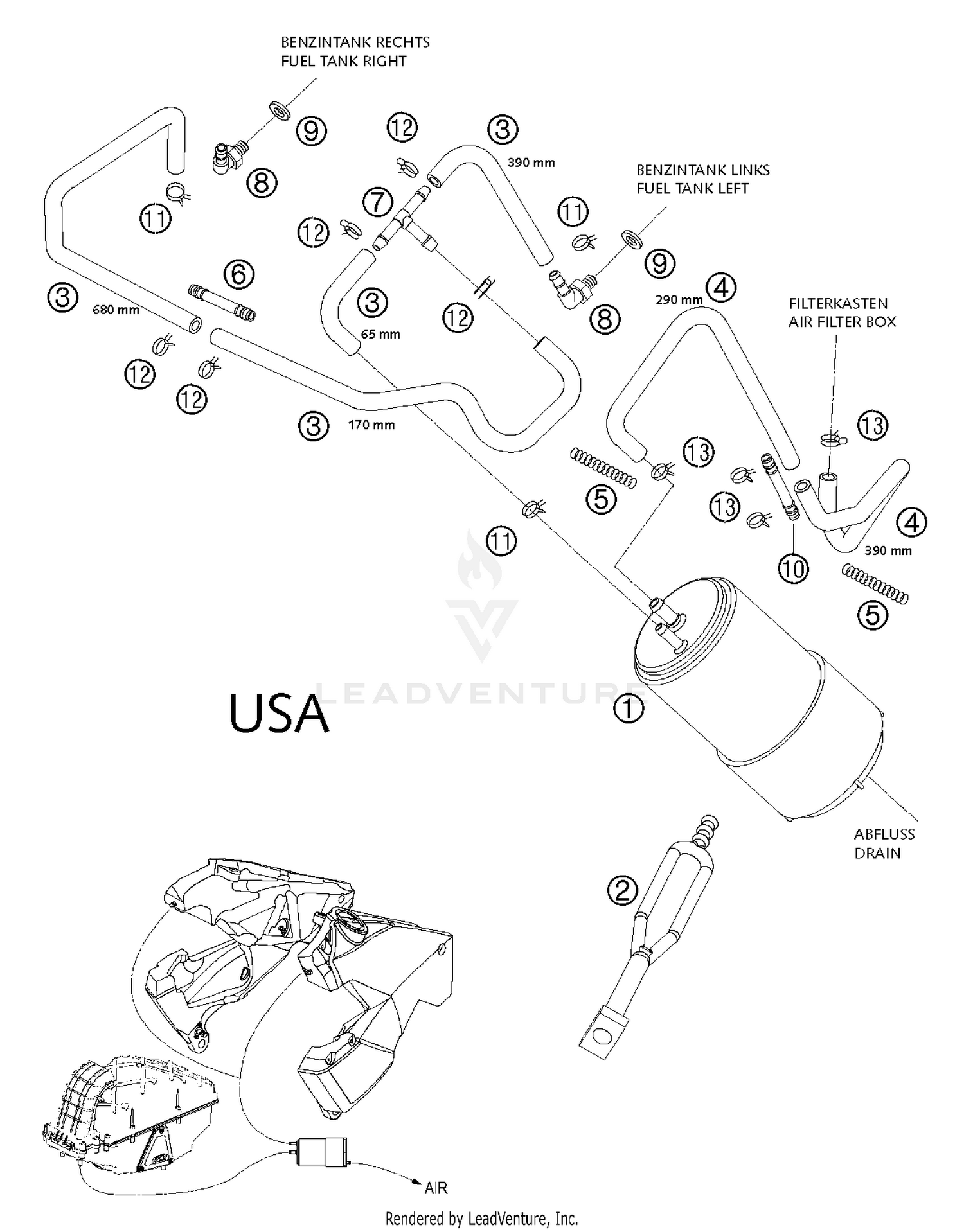 Evaporative Canister - USA