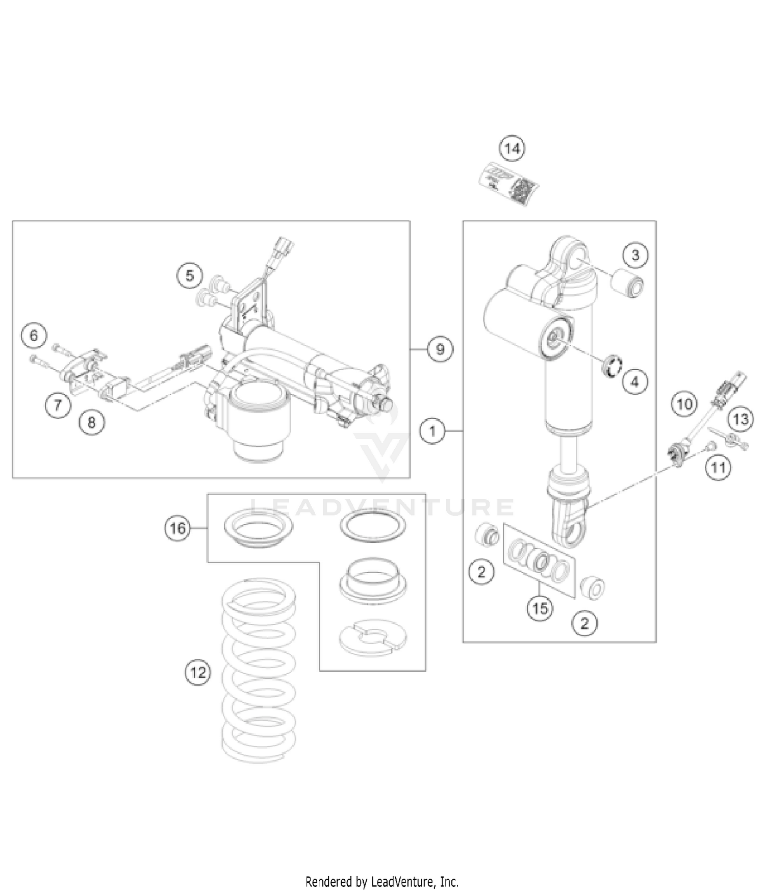 SHOCK ABSORBER DISASSEMBLED