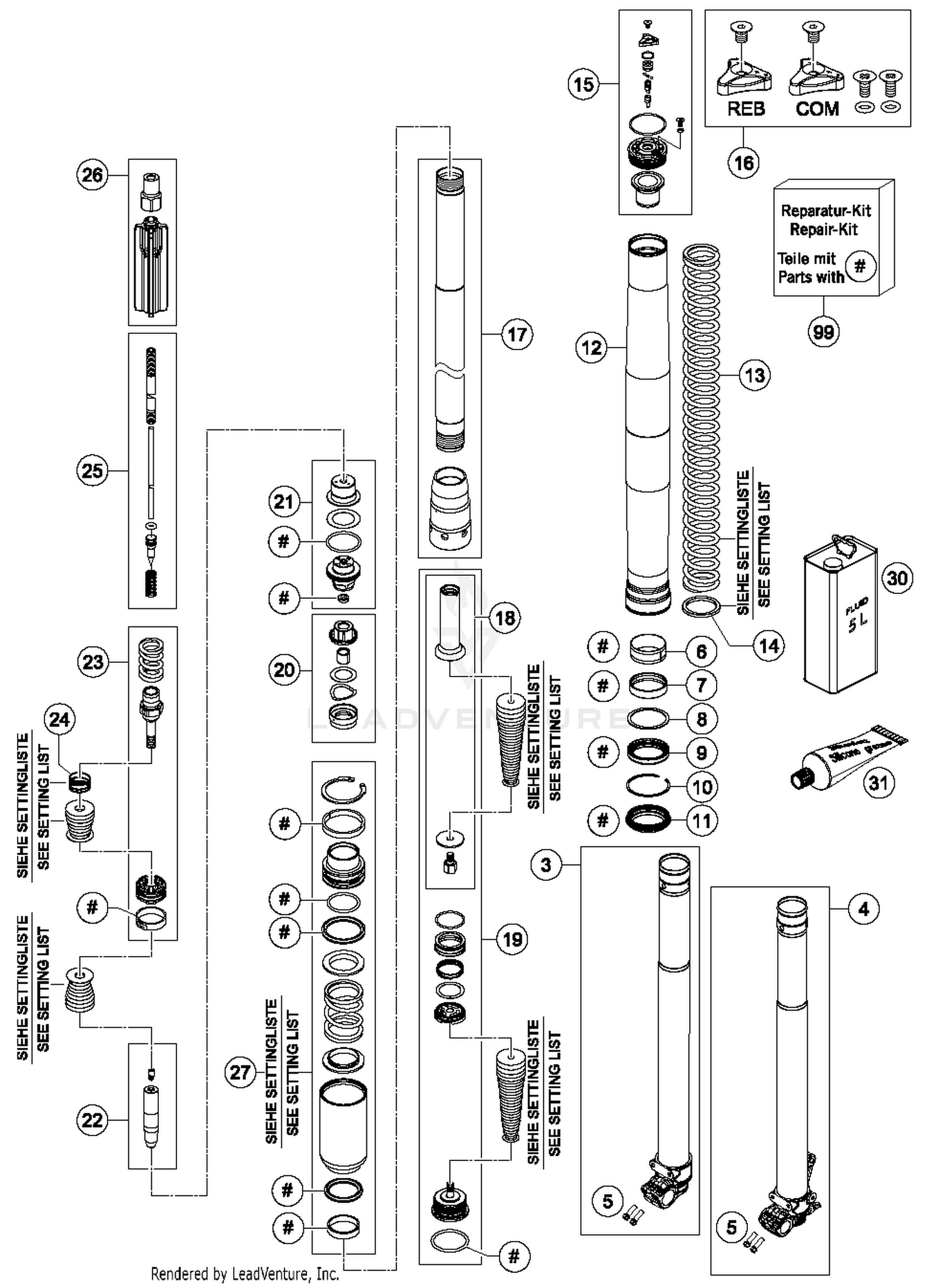 Front Fork Dissassembled