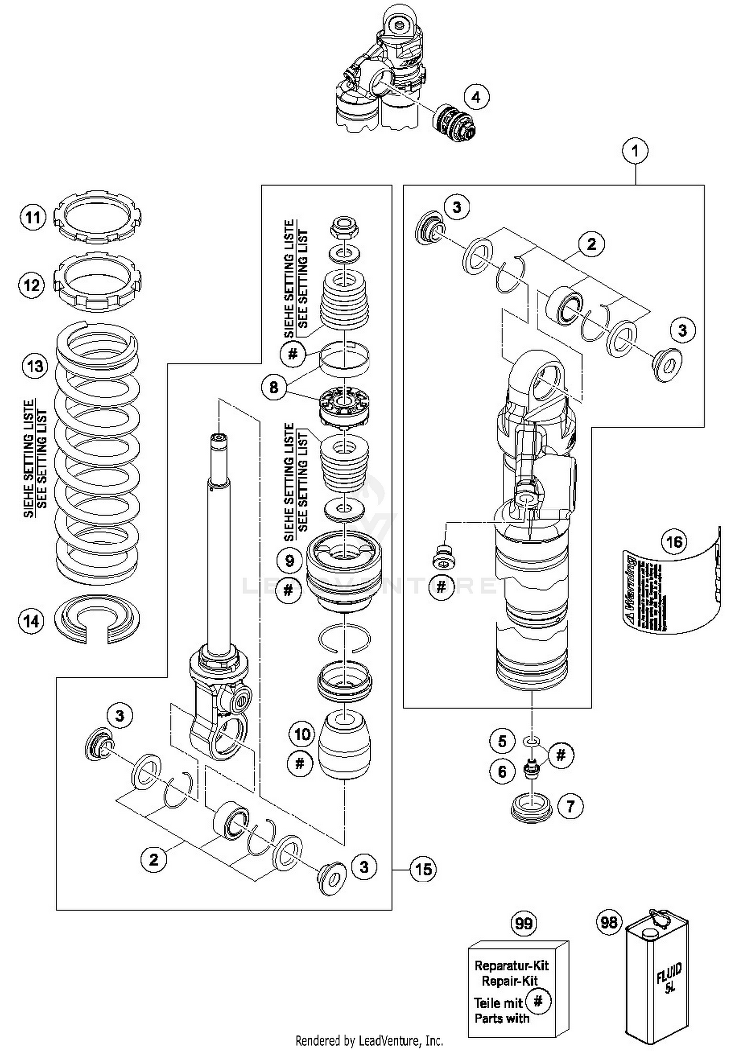 SHOCK ABSORBER DISASSEMBLED