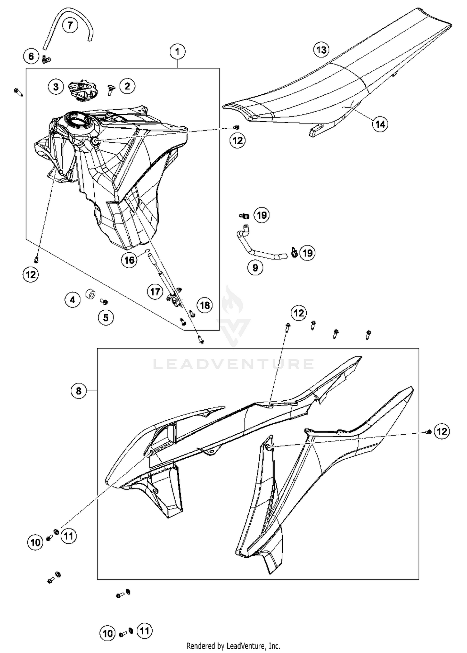 Tank, Seat, Cover