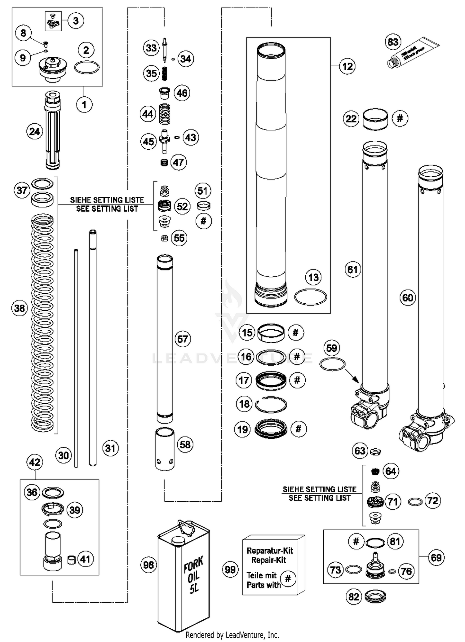 Front Fork Disassembled