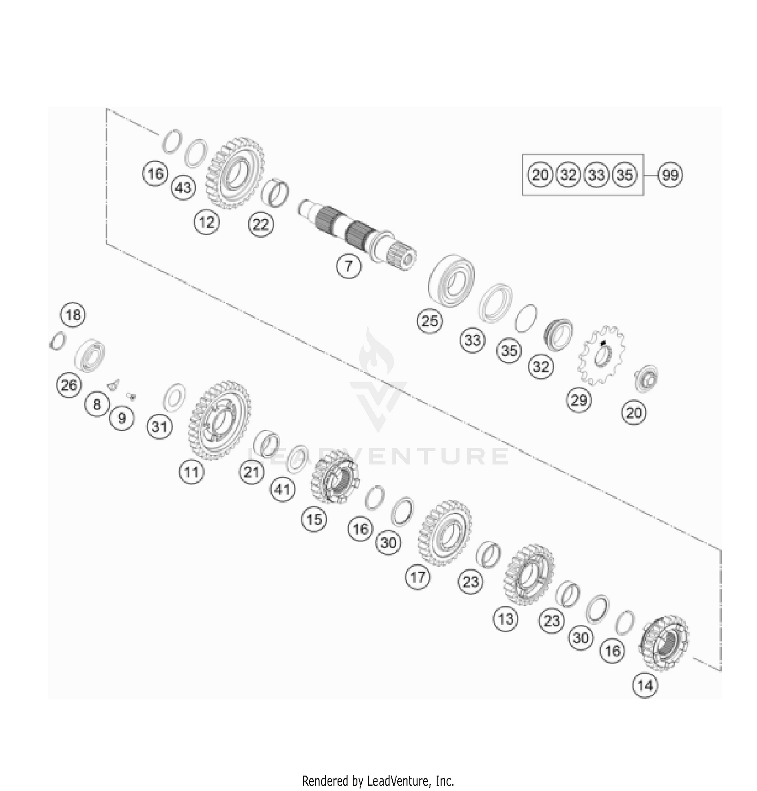 TRANSMISSION II - COUNTERSHAFT
