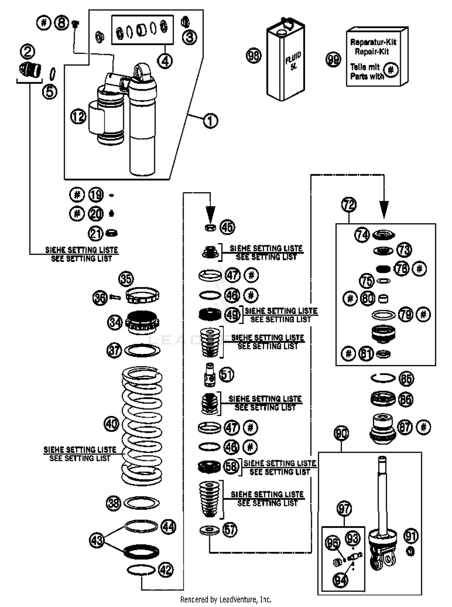 Shock Absorber Disassembled