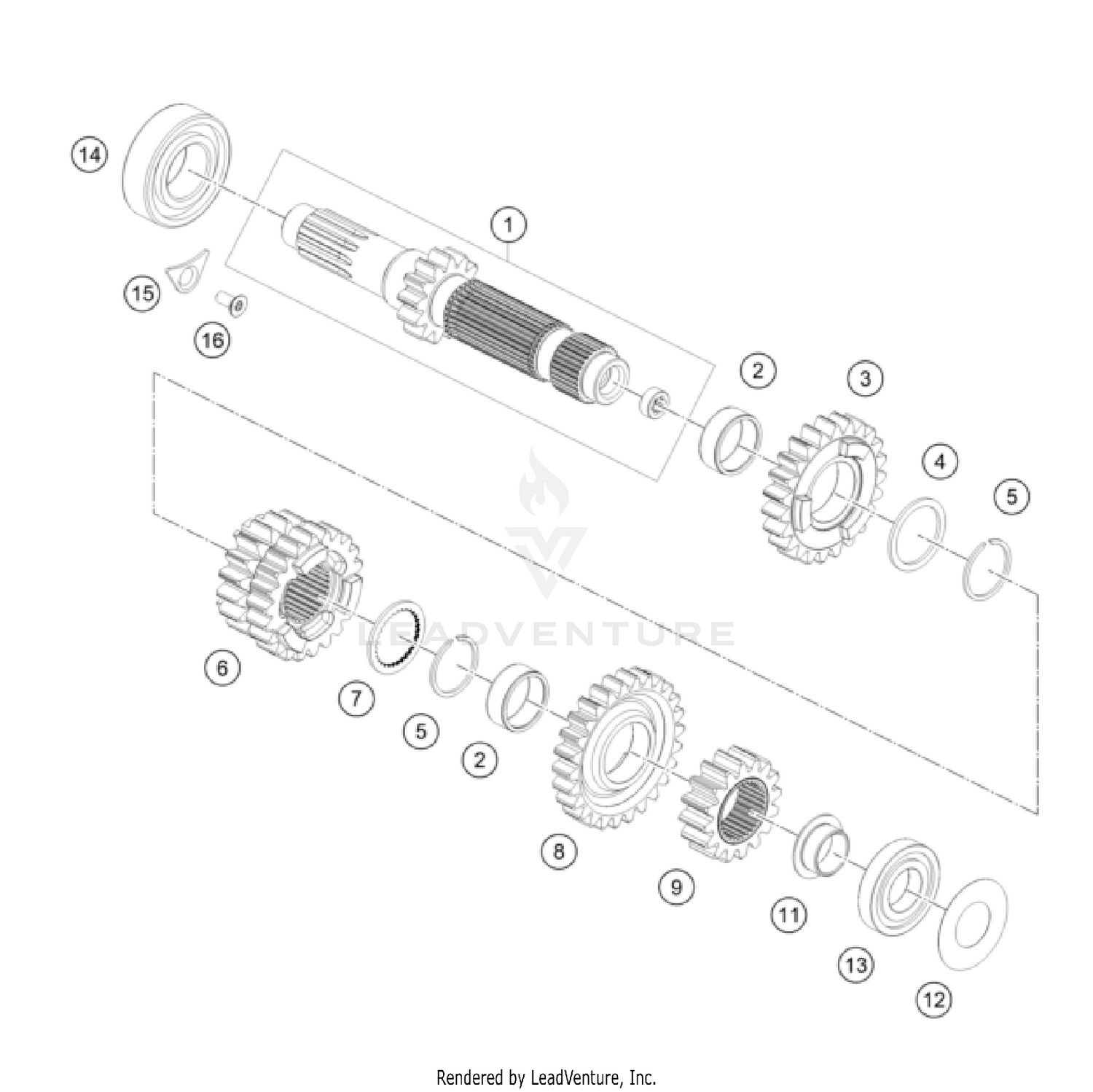 TRANSMISSION I - MAIN SHAFT