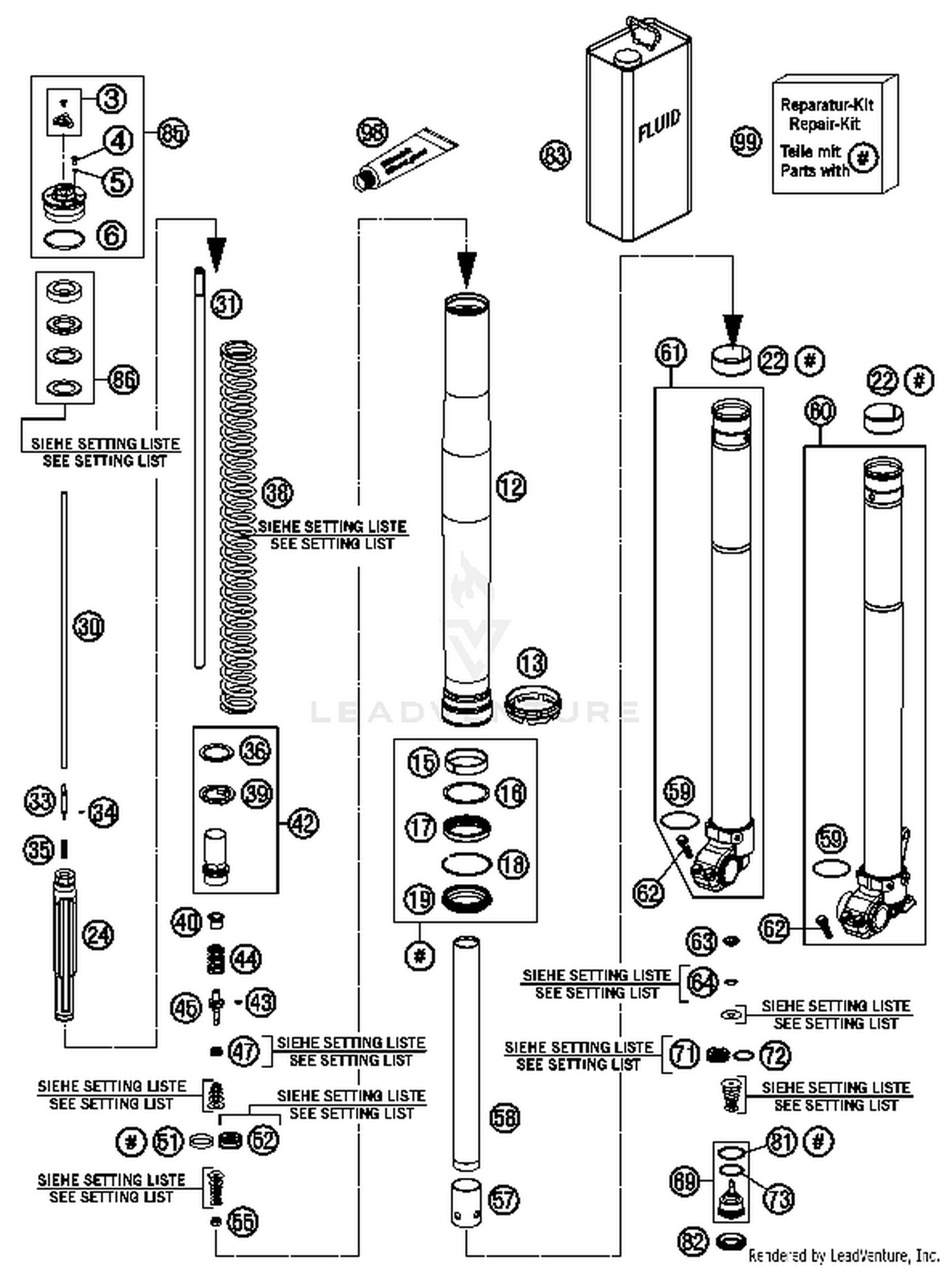 Front Fork Dissassembled