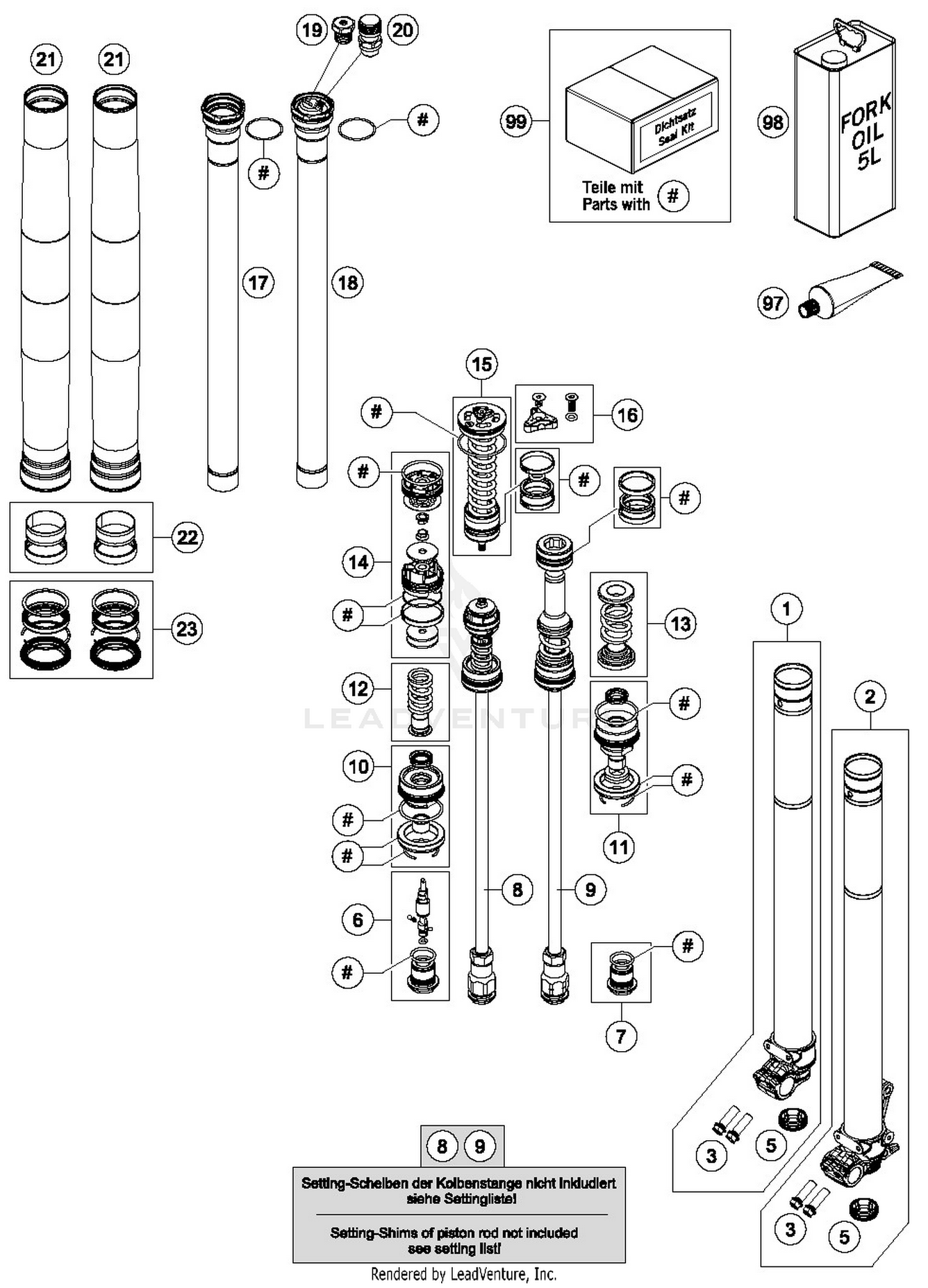 Front Fork Disassembled