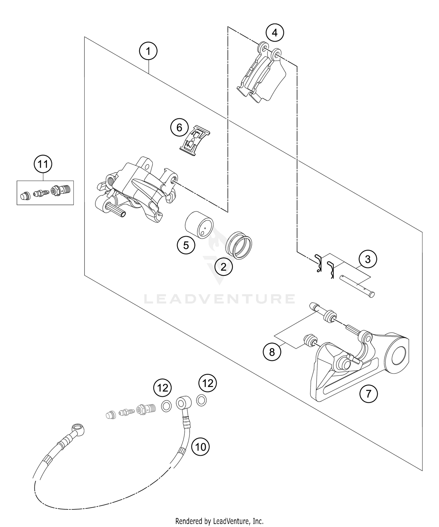 REAR BRAKE CALIPER