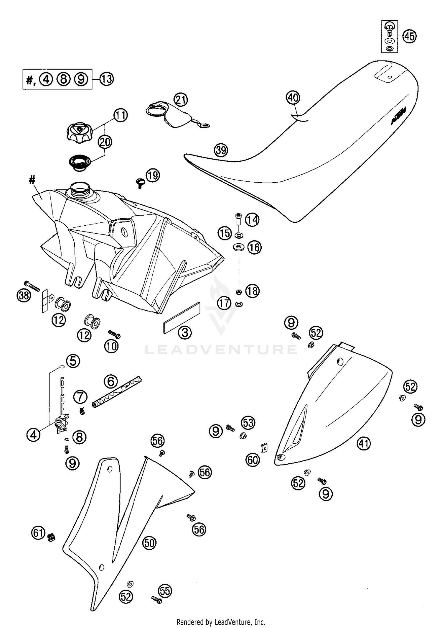 Tank, Seat, Cover