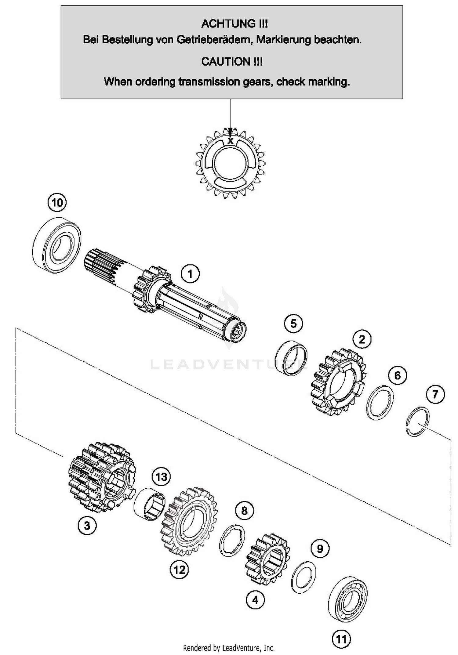 TRANSMISSION I - MAIN SHAFT