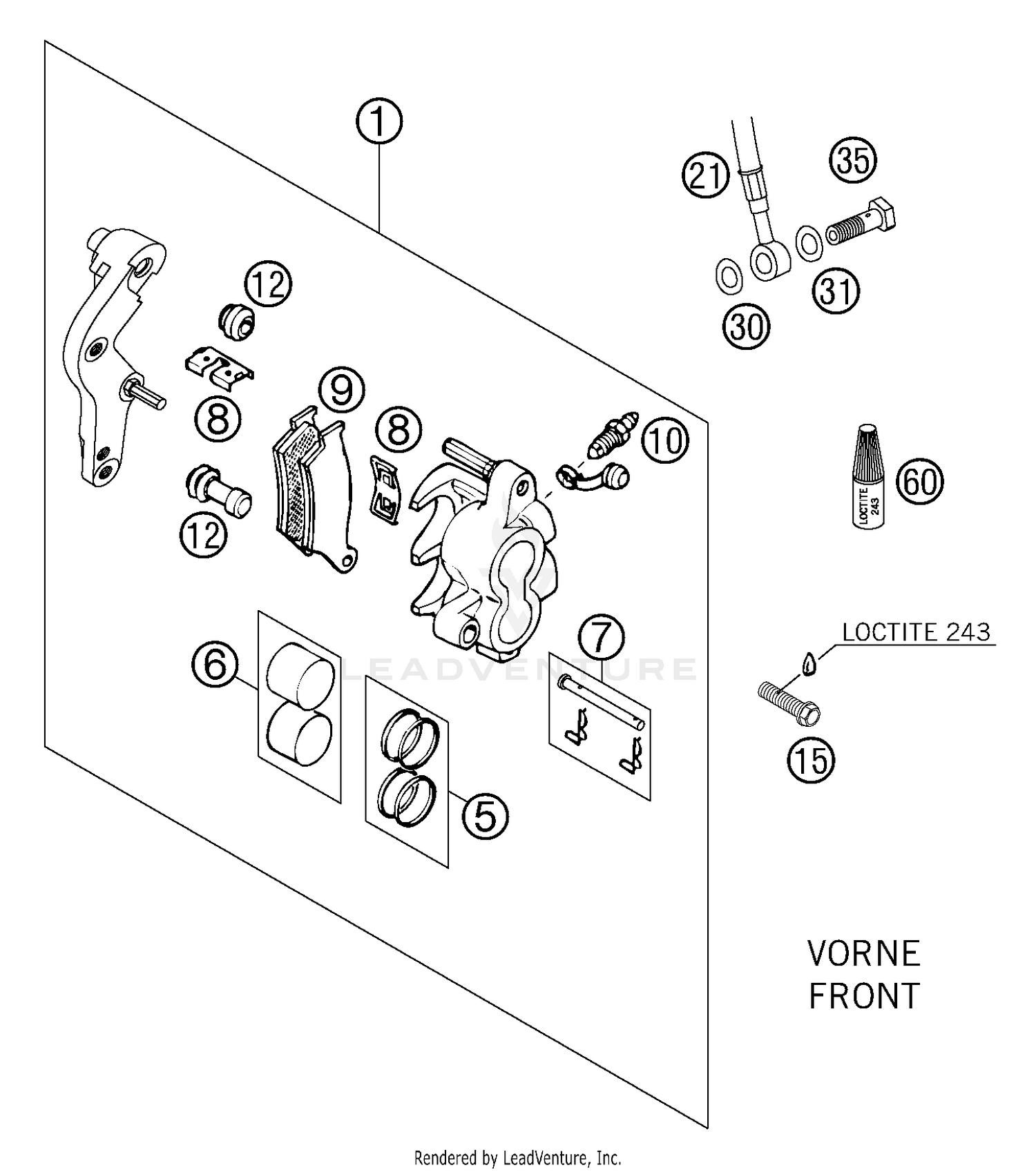 Brake Caliper Front Brembo