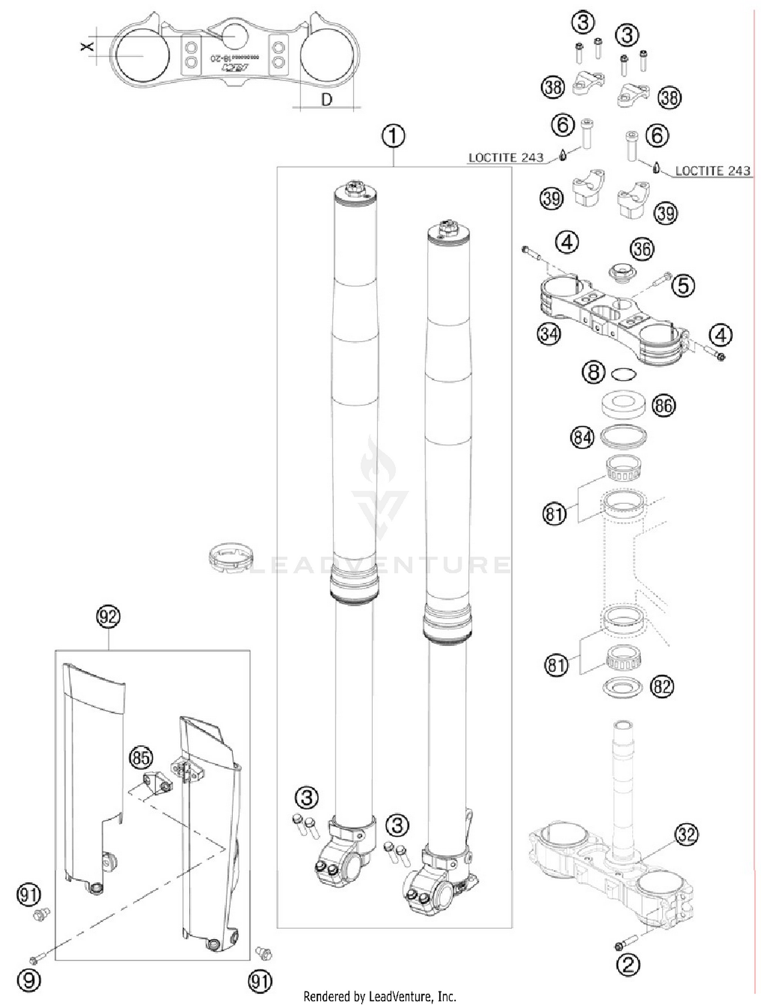 Front Fork, Triple Clamp