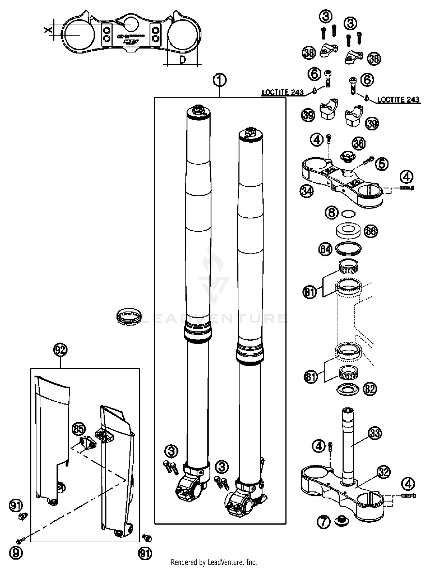 Front Fork, Triple Clamp