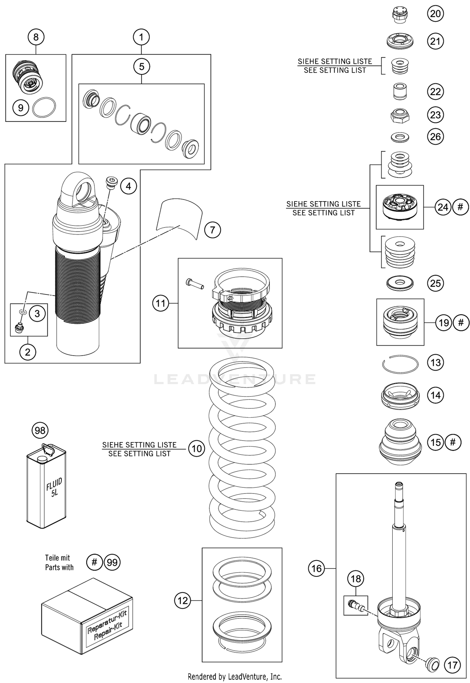 SHOCK ABSORBER DISASSEMBLED
