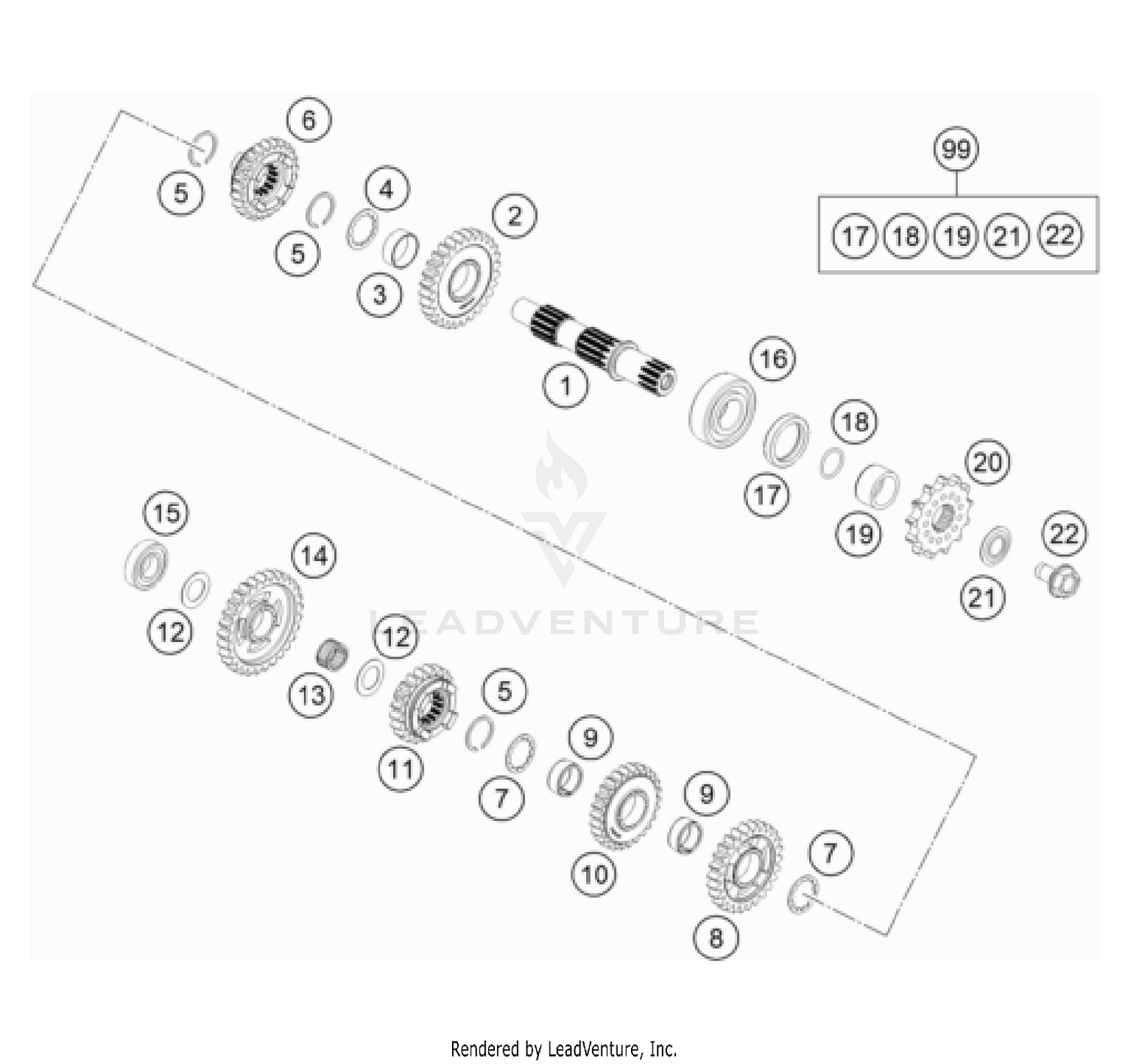 TRANSMISSION II - COUNTERSHAFT