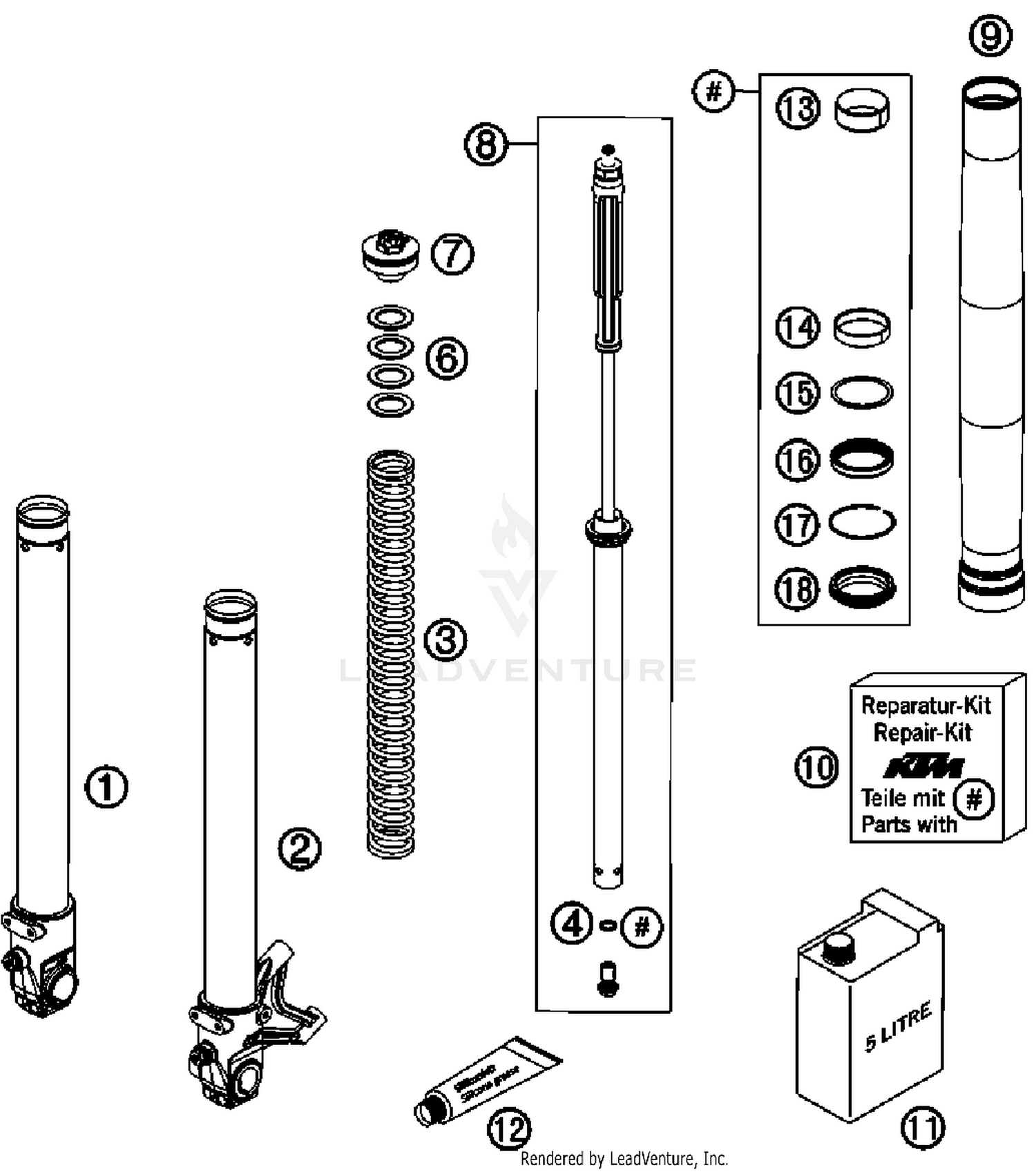 Front Fork Dissasembled