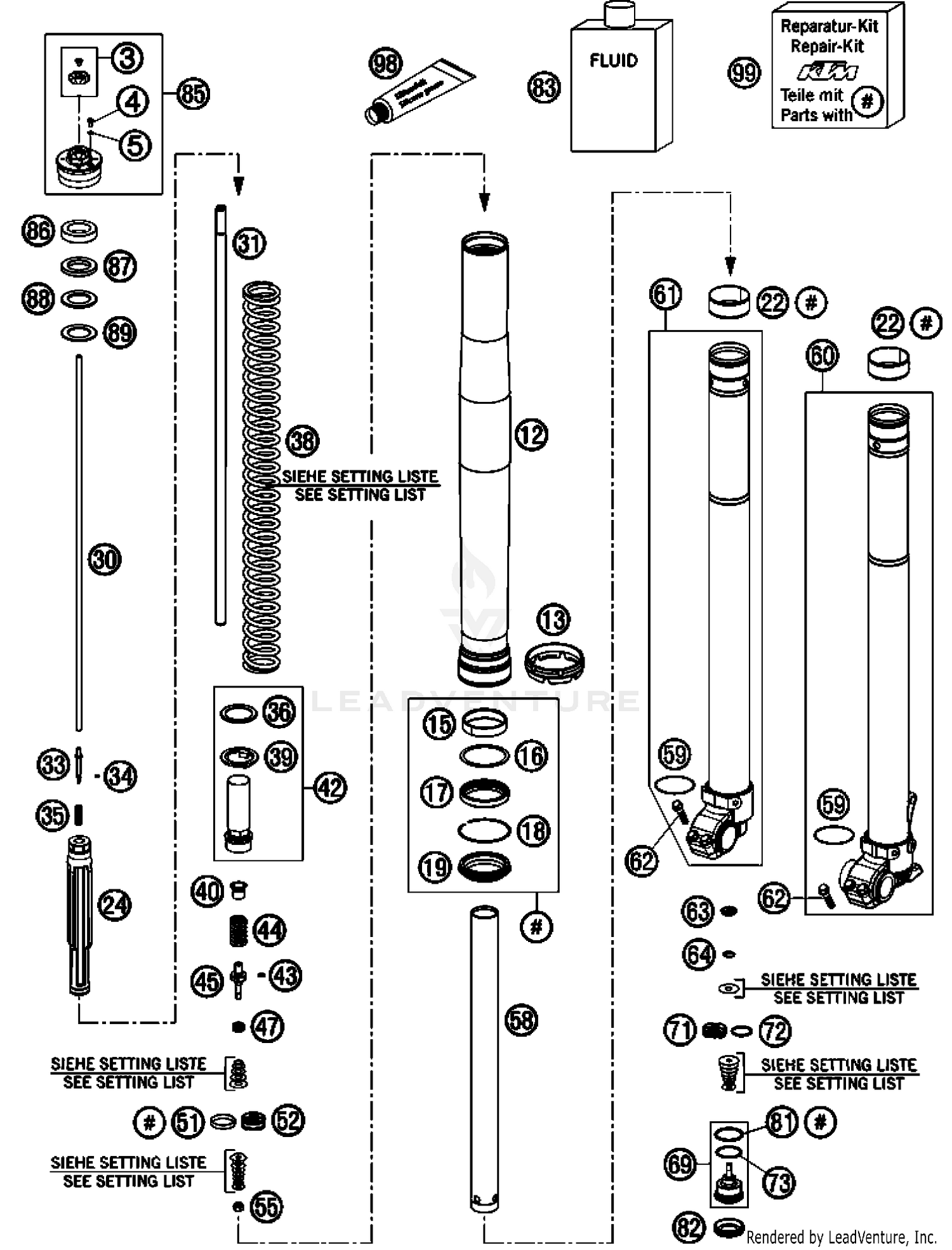 Front Fork Disassambled