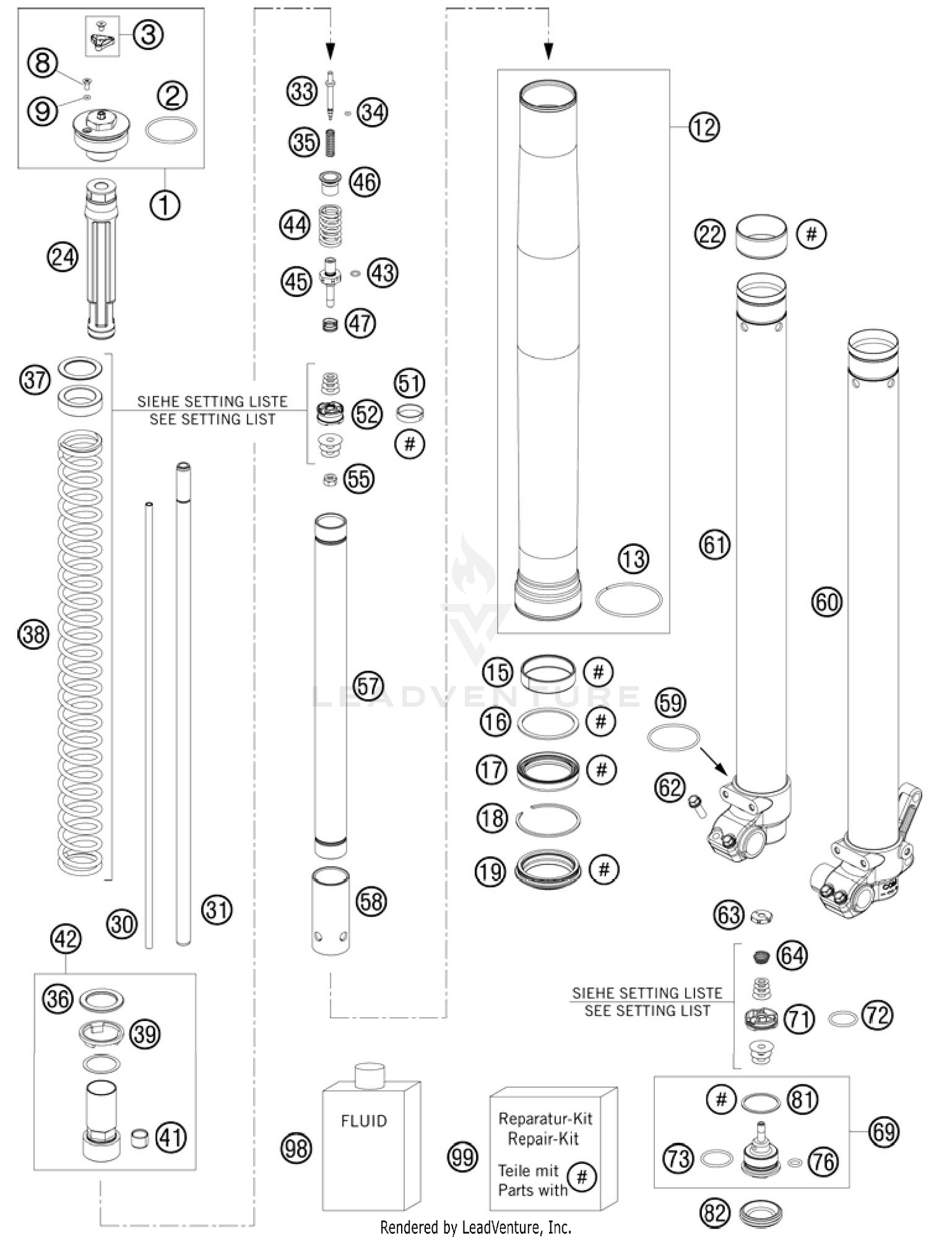 Front Fork Disassembled