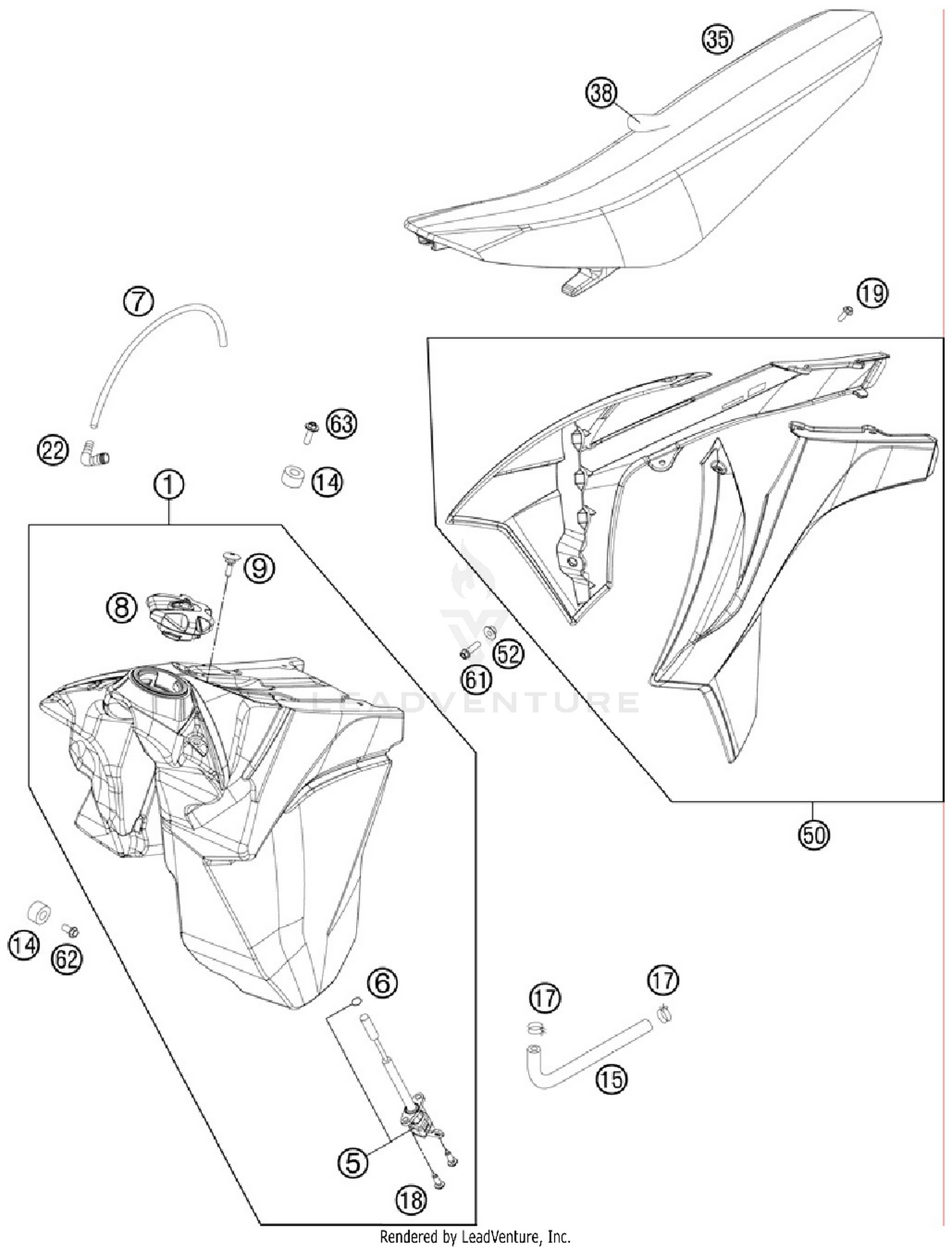 Tank, Seat, Cover