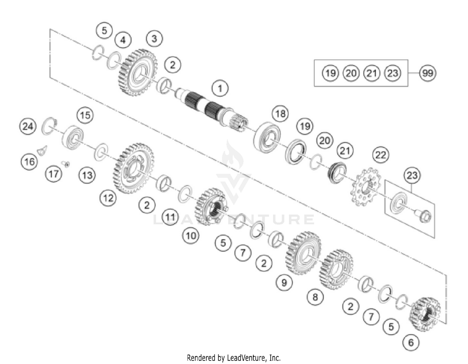 TRANSMISSION II - COUNTERSHAFT