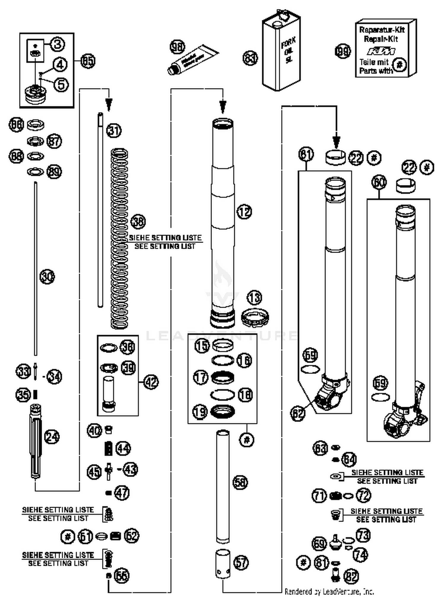 Front Fork Disassembled