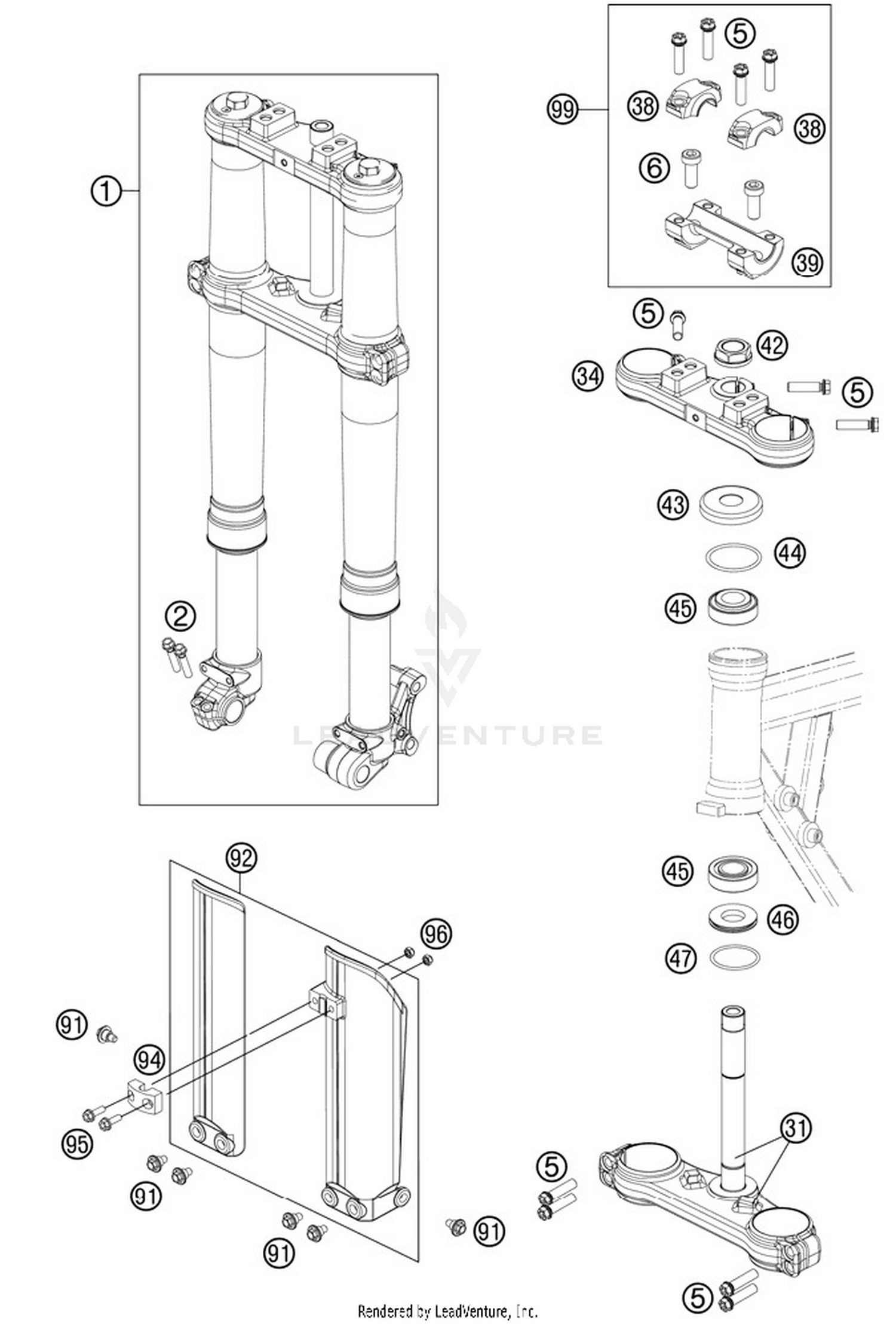 Frontfork, Triple Clamp