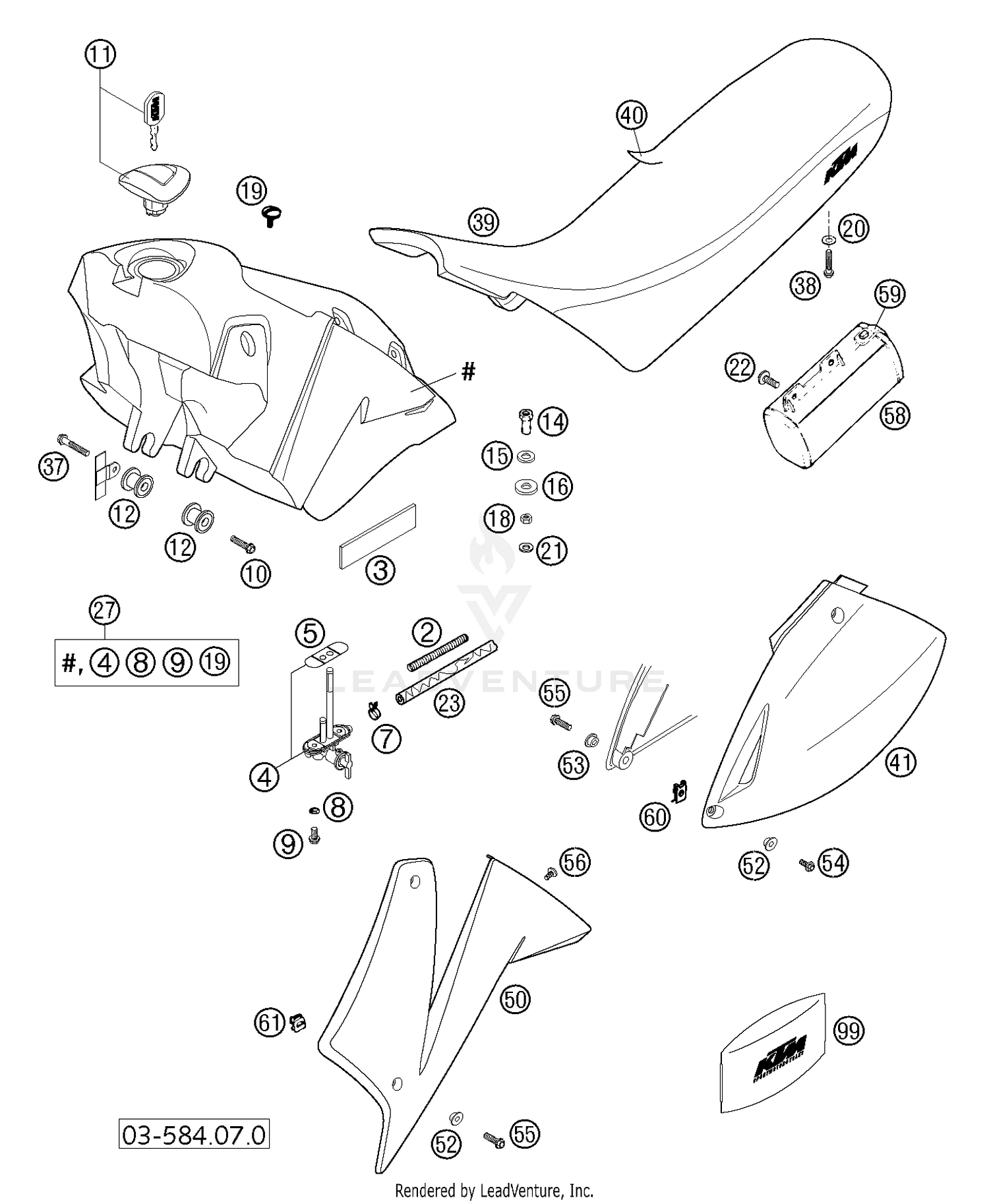 Tank, Seat, Cover
