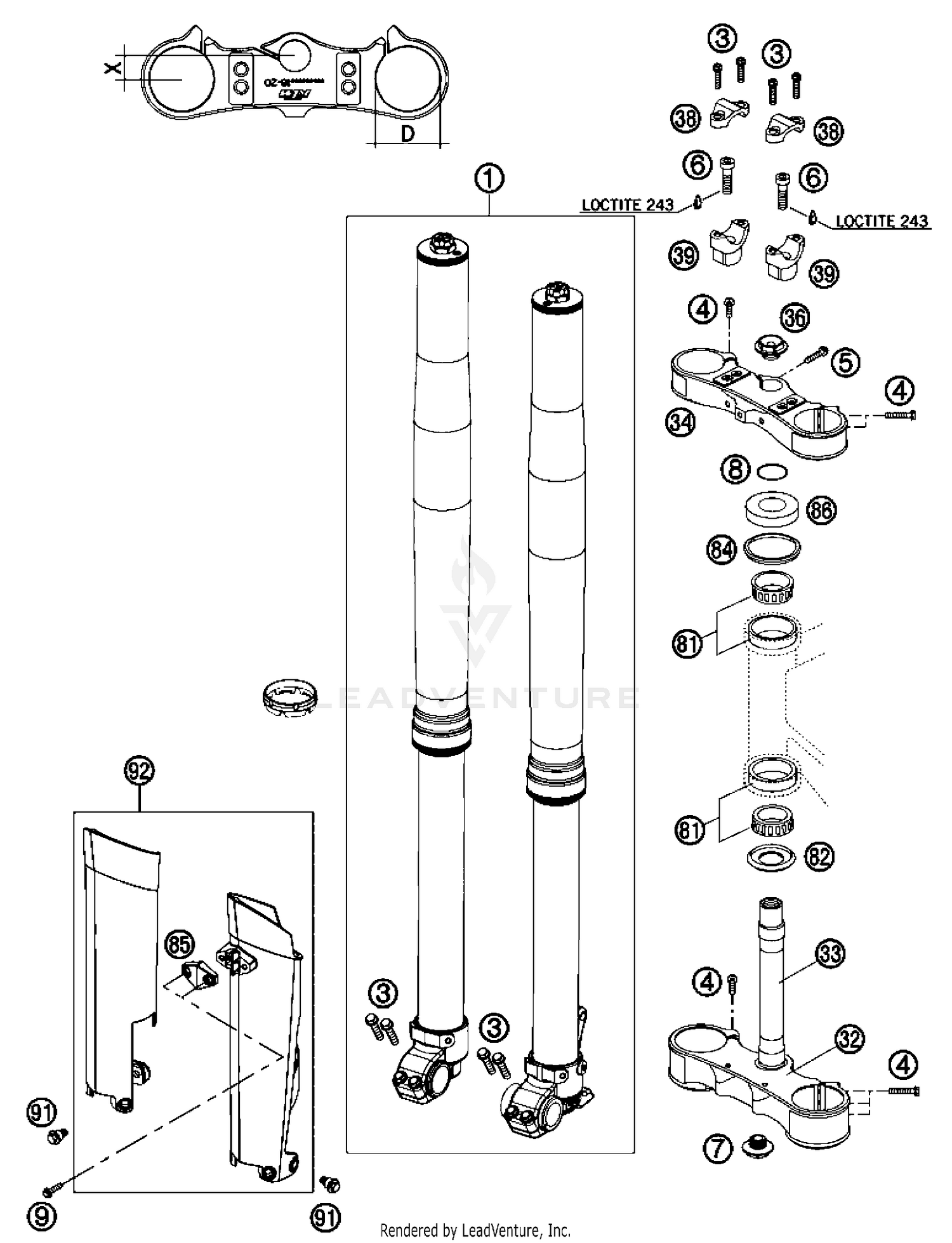 Front Fork, Triple Clamp