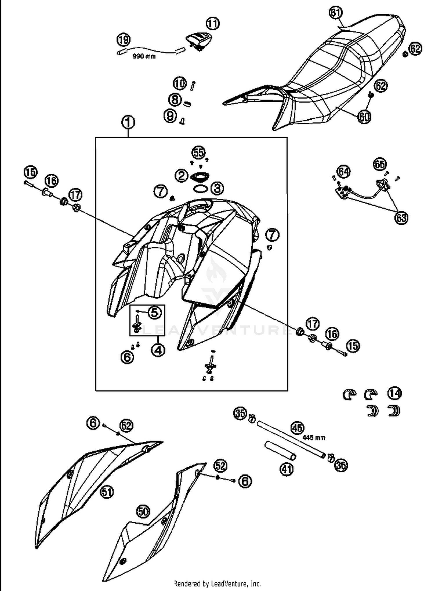 Tank, Seat, Cover