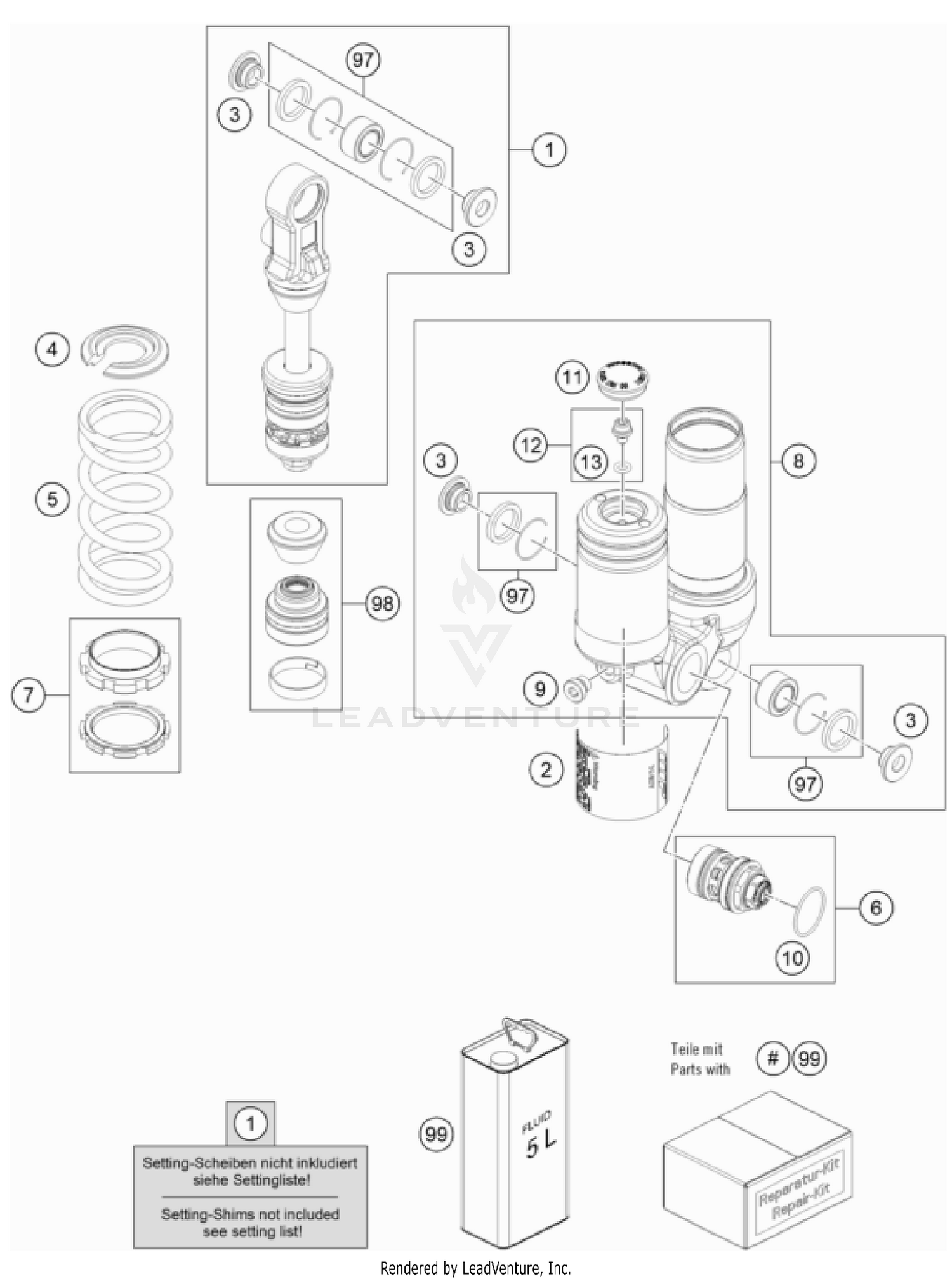 SHOCK ABSORBER DISASSEMBLED