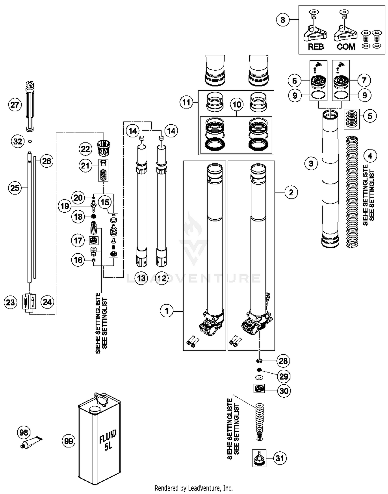 Front Fork Disassembled
