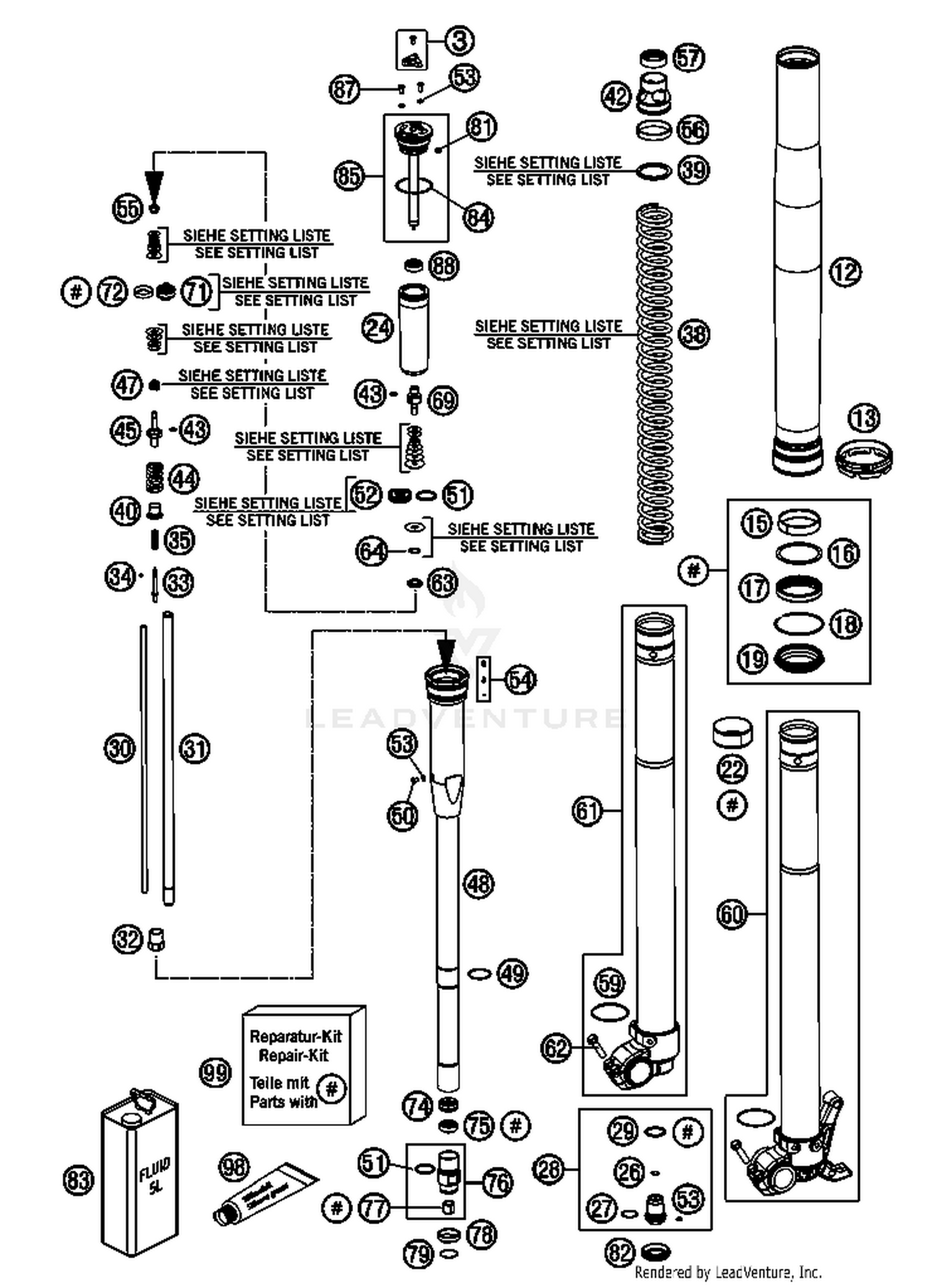 Front Fork Disassembled