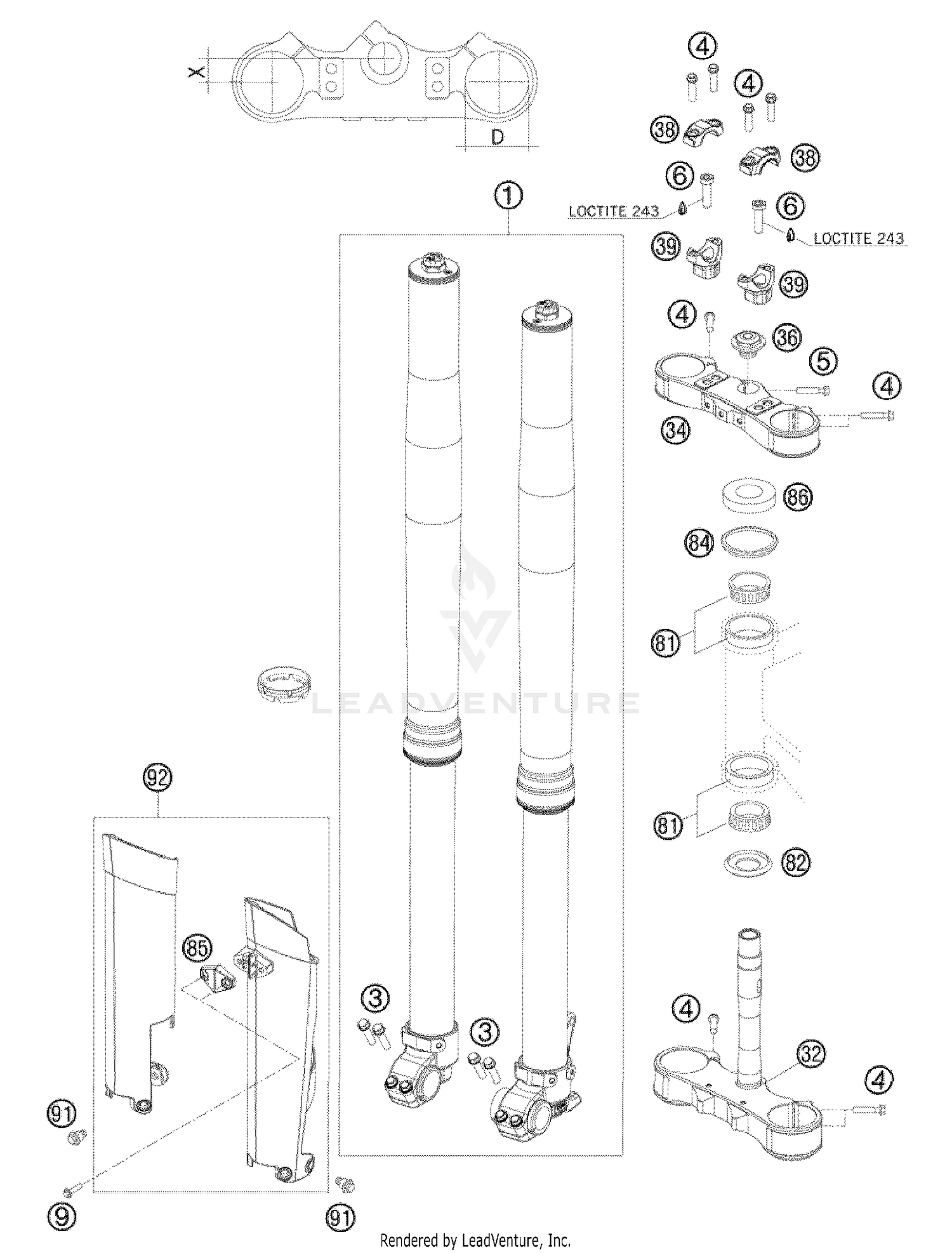 Front Fork, Triple Clamp