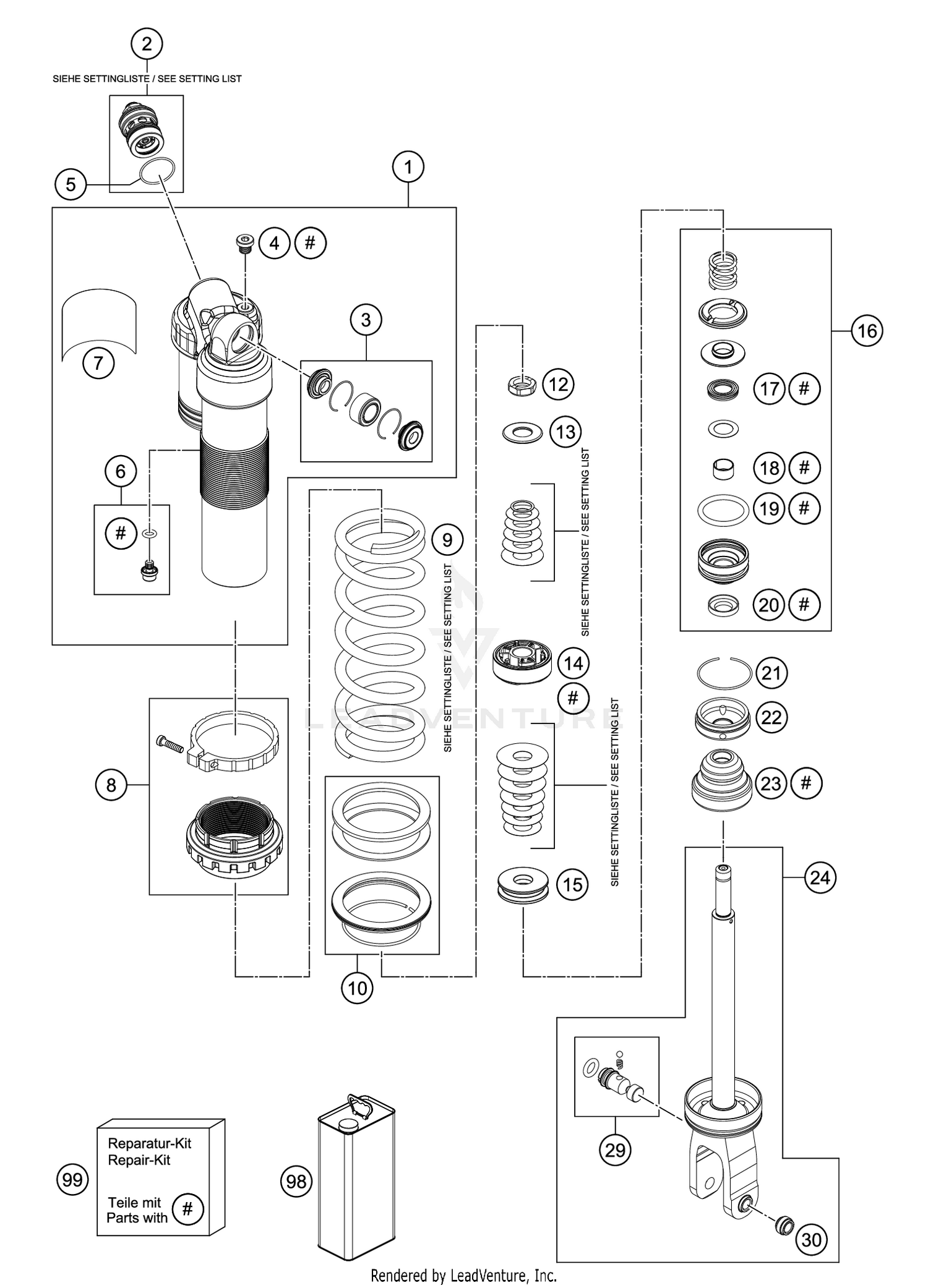 SHOCK ABSORBER DISASSEMBLED