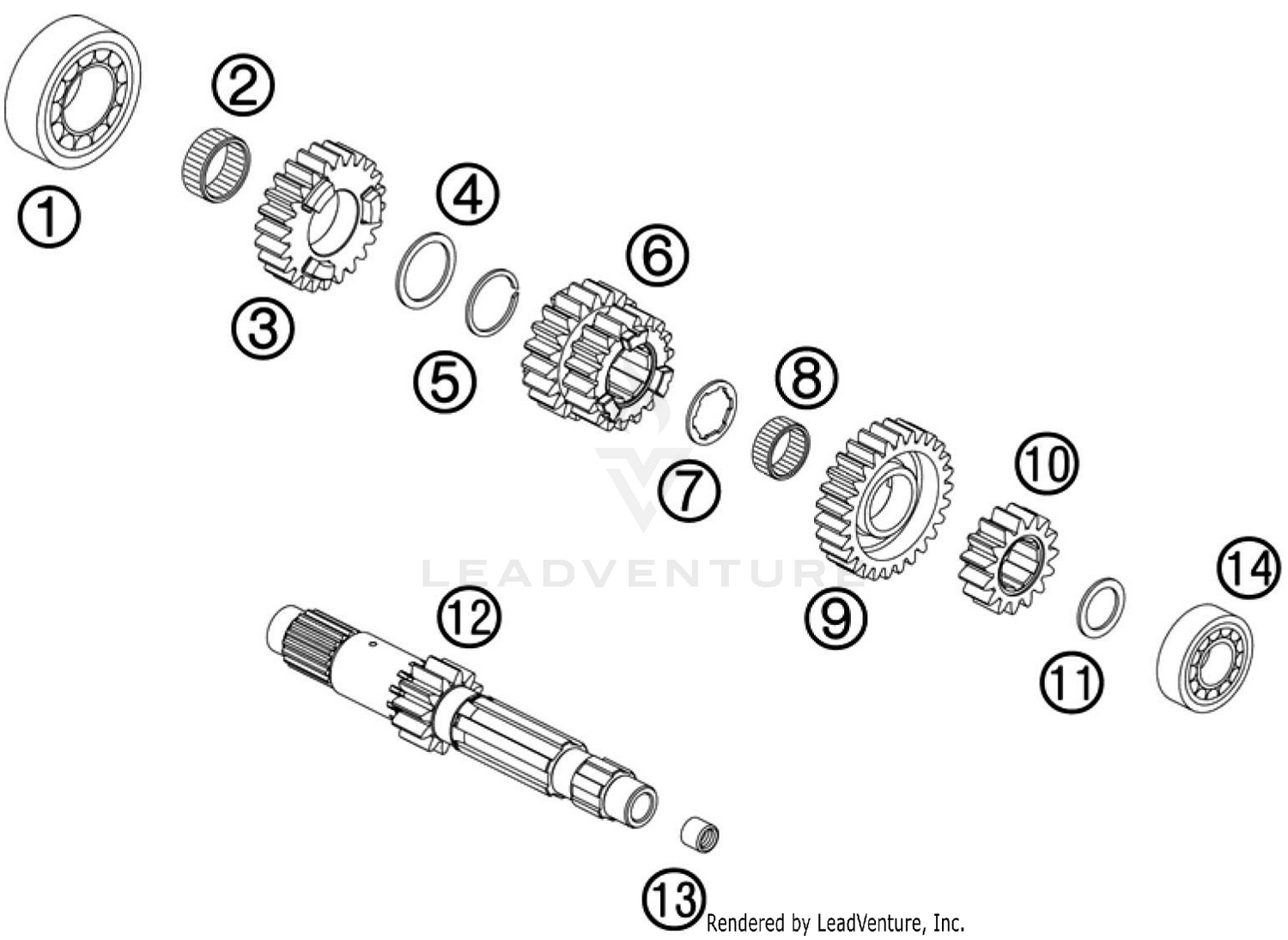 TRANSMISSION I - MAIN SHAFT