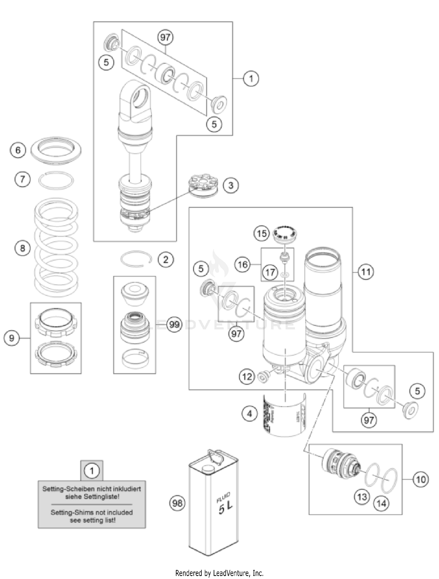 SHOCK ABSORBER DISASSEMBLED