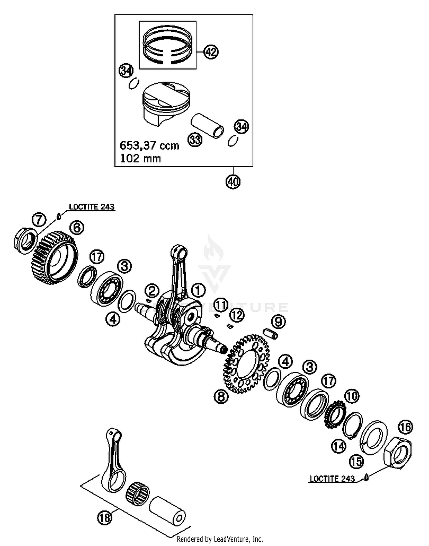 Crankshaft, Piston