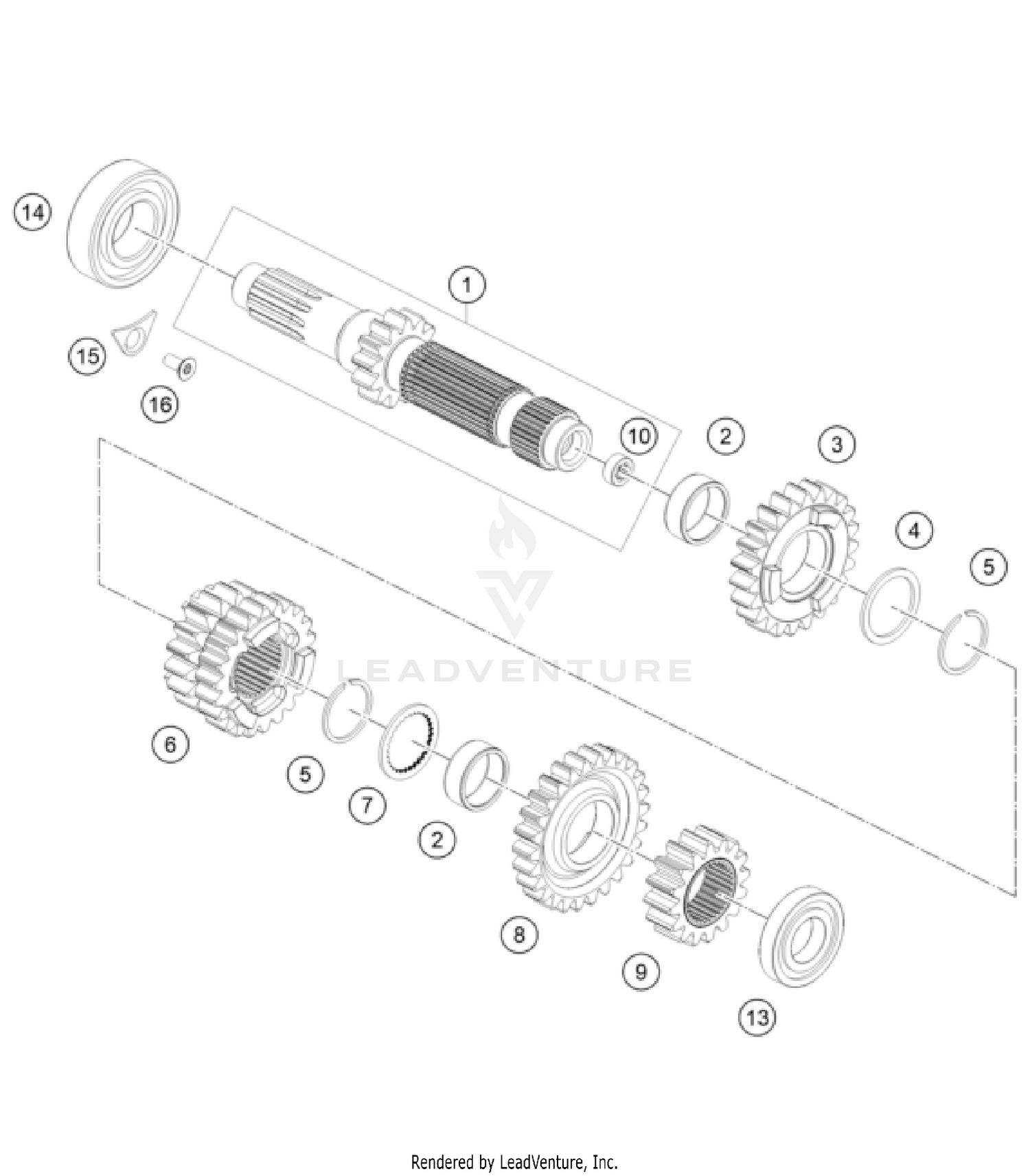 TRANSMISSION I - MAIN SHAFT