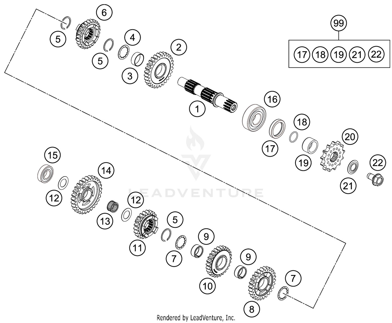 TRANSMISSION II - COUNTERSHAFT
