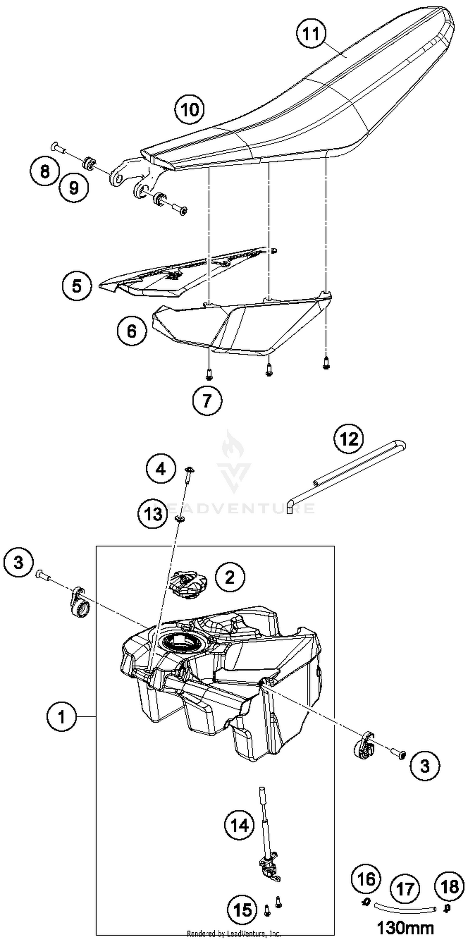 Tank, Seat, Cover