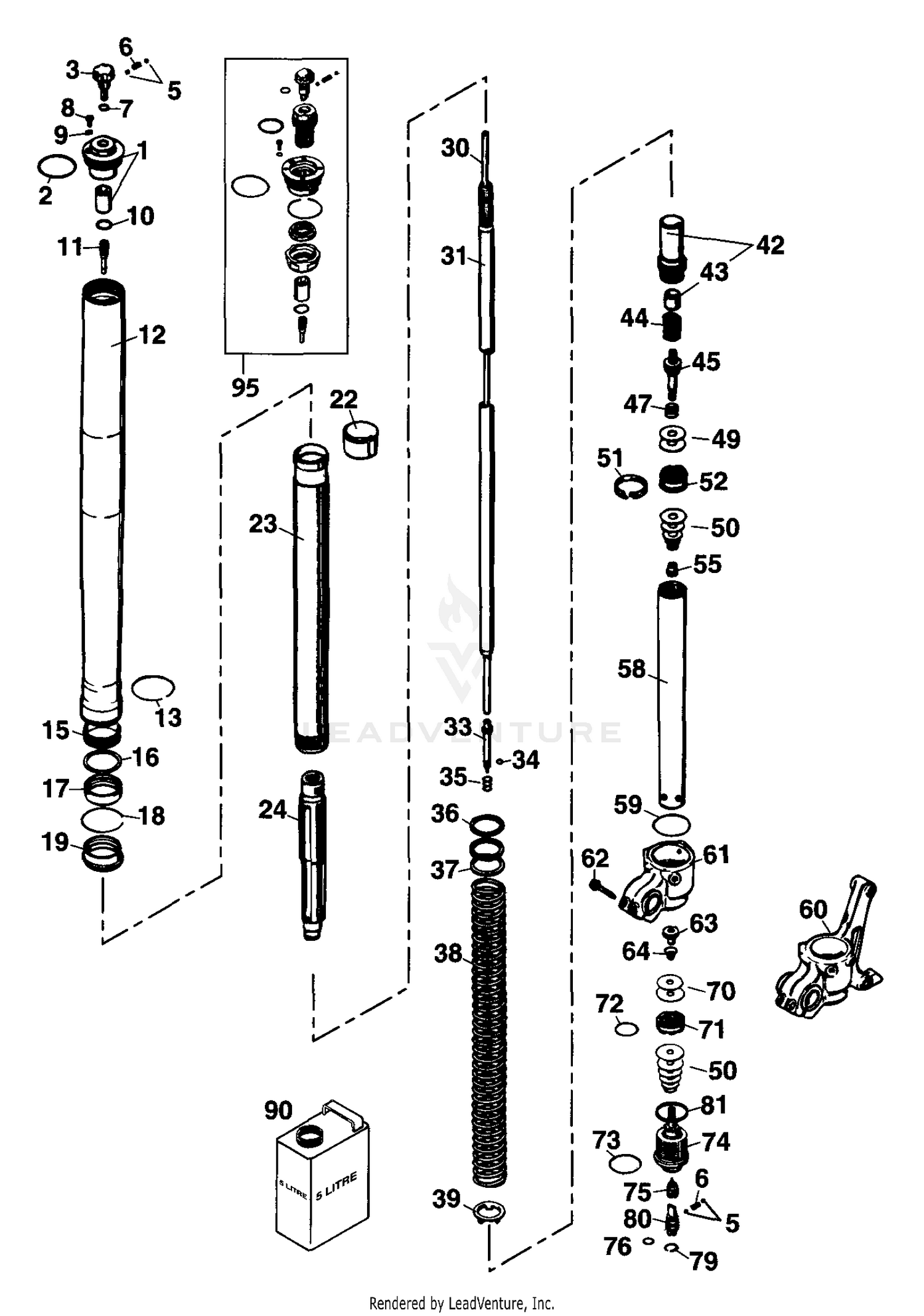 Fork Legs White Power